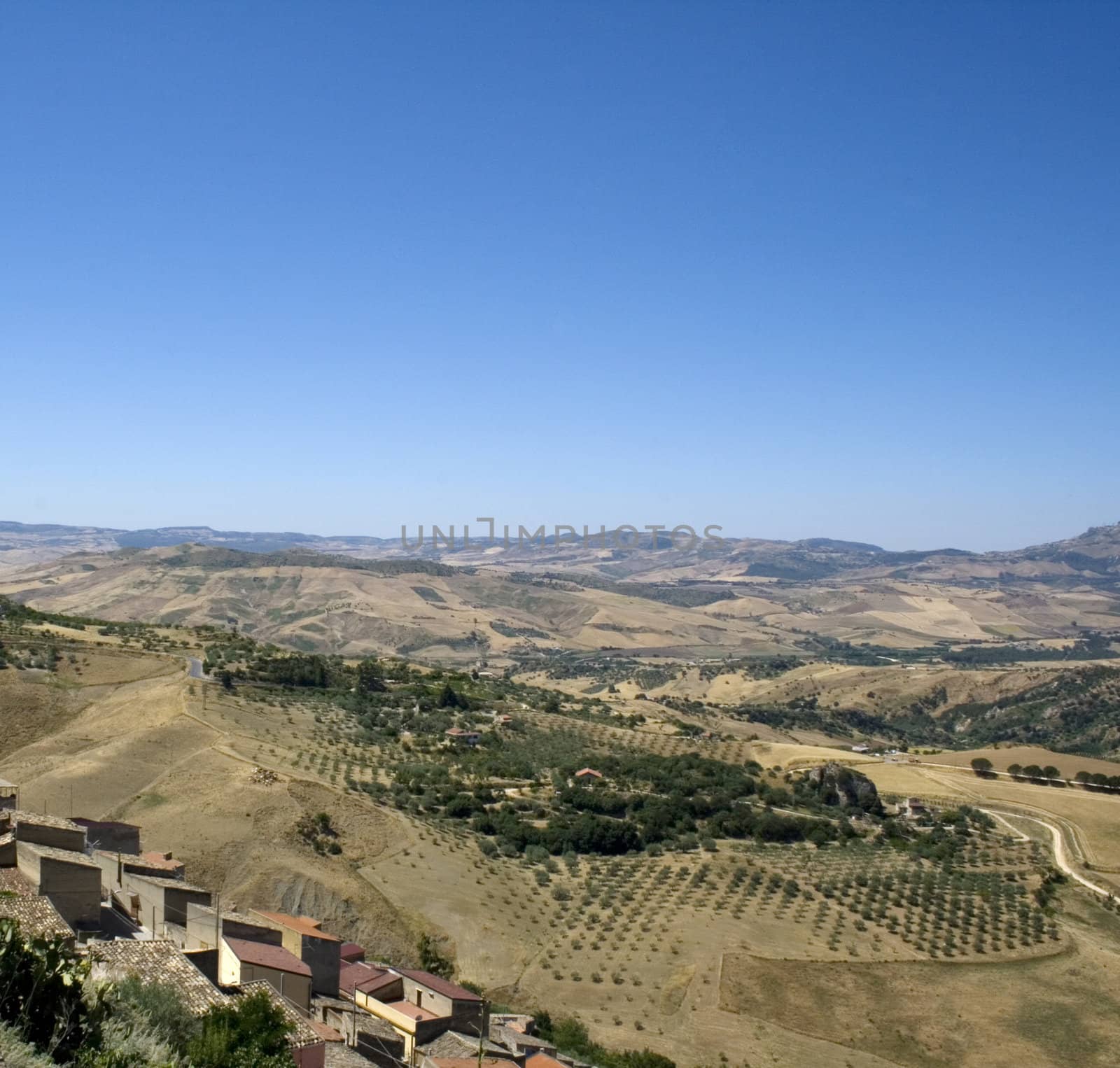 View of Leonforte countryside, Sicily - Italy