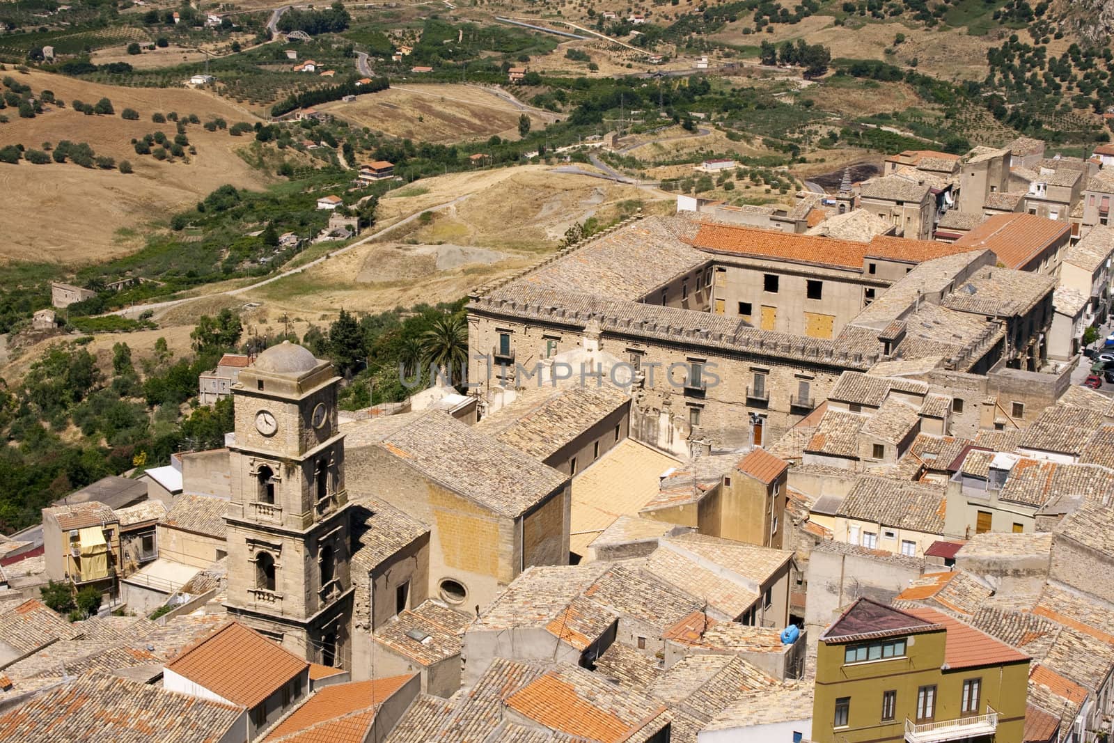 View of Leonforte, Sicily - Italy