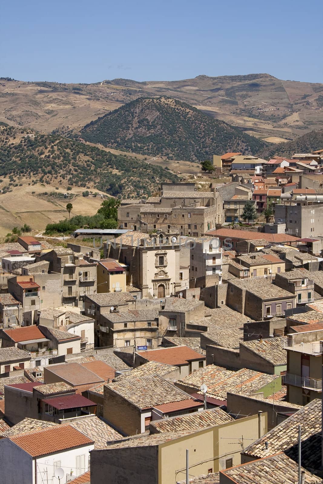 View of Leonforte, Sicily - Italy