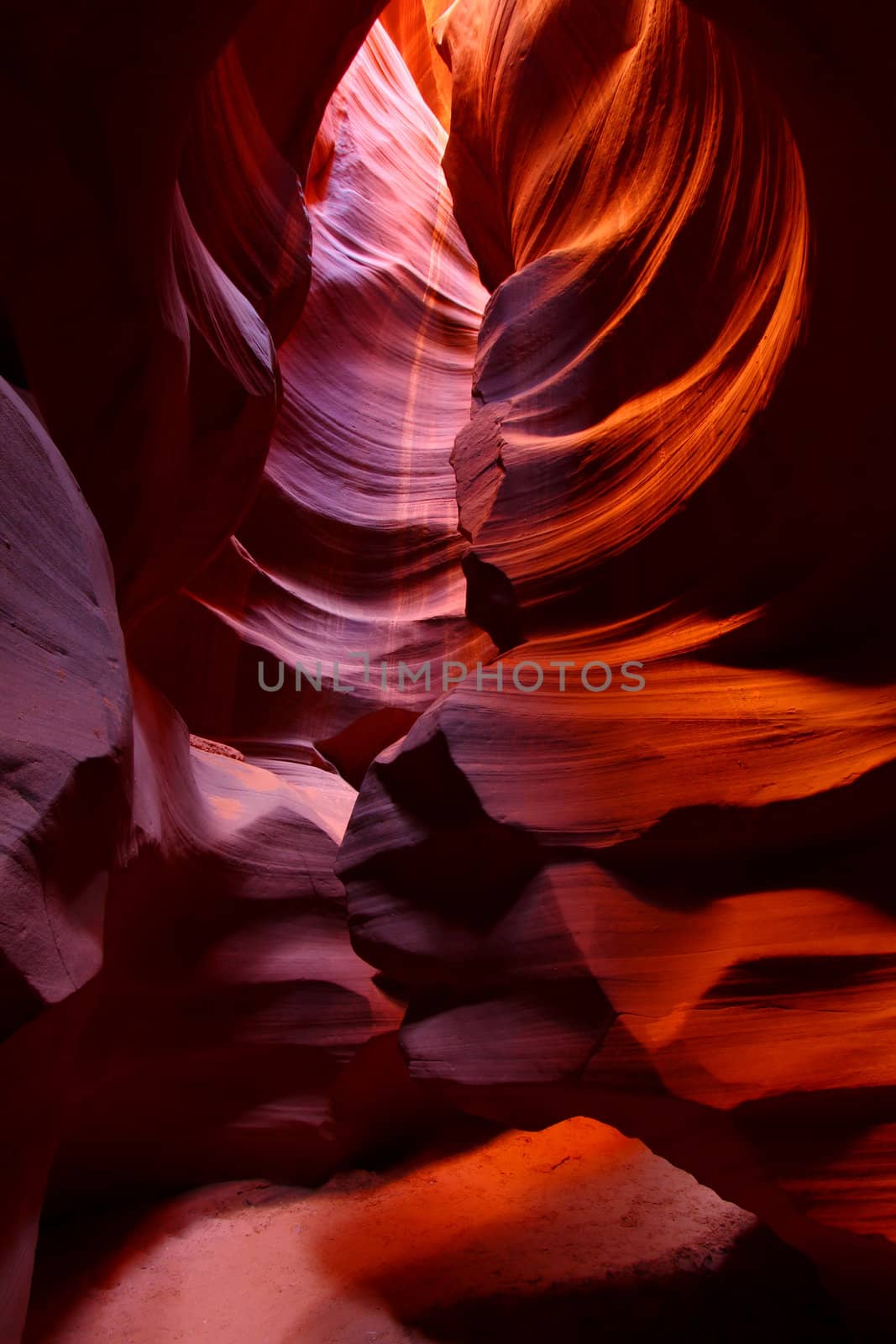 Amazing scenery of a slot canyon in the southwestern United States.