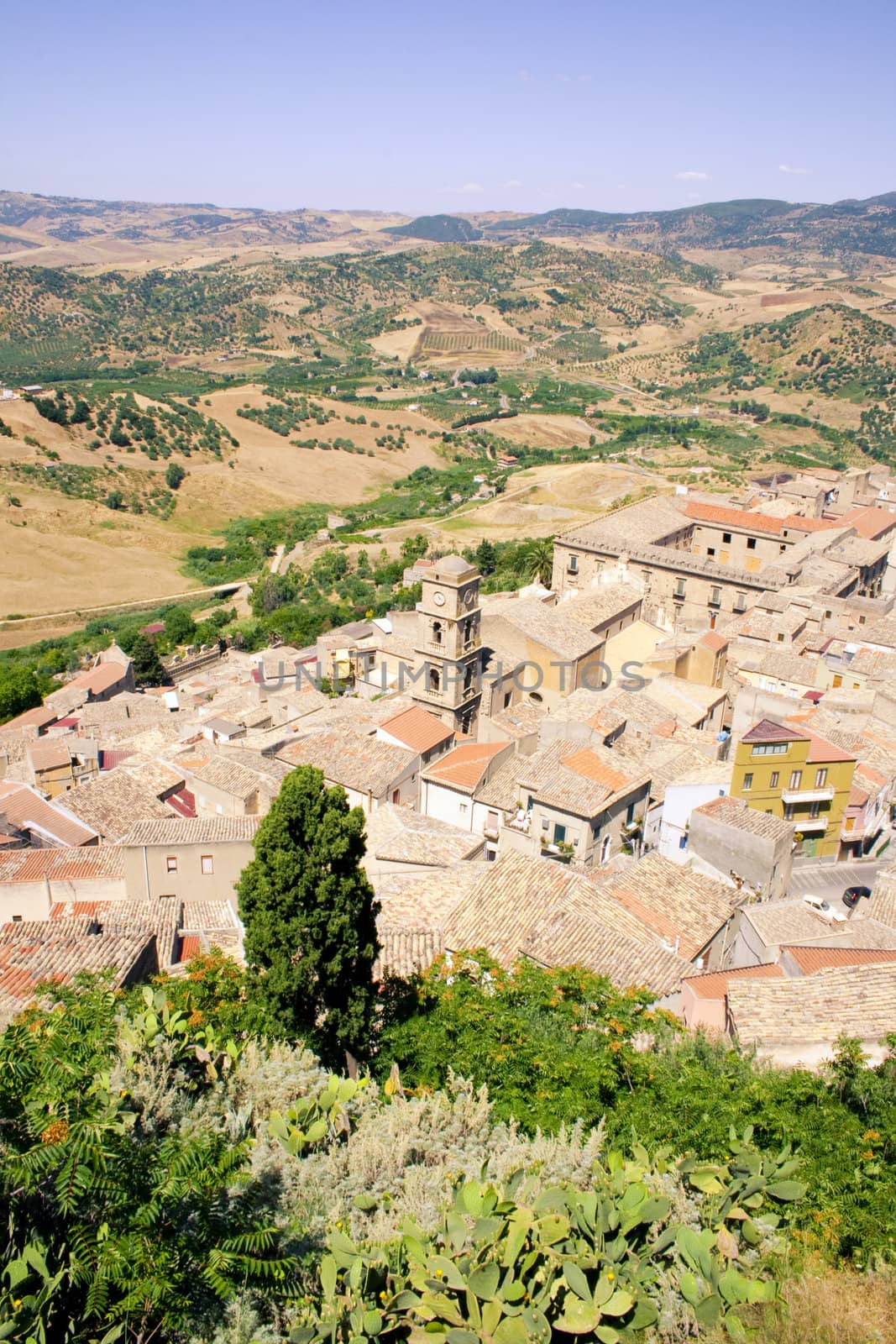 View of Leonforte, Sicily - Italy