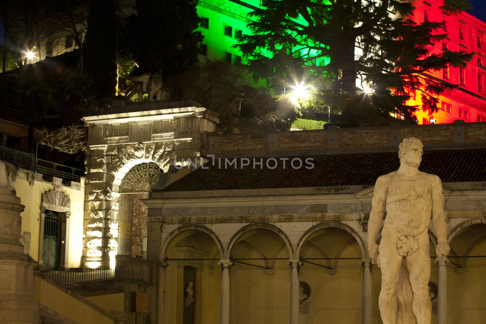 Ercole statue in Piazza Libertà, Udine - Italy