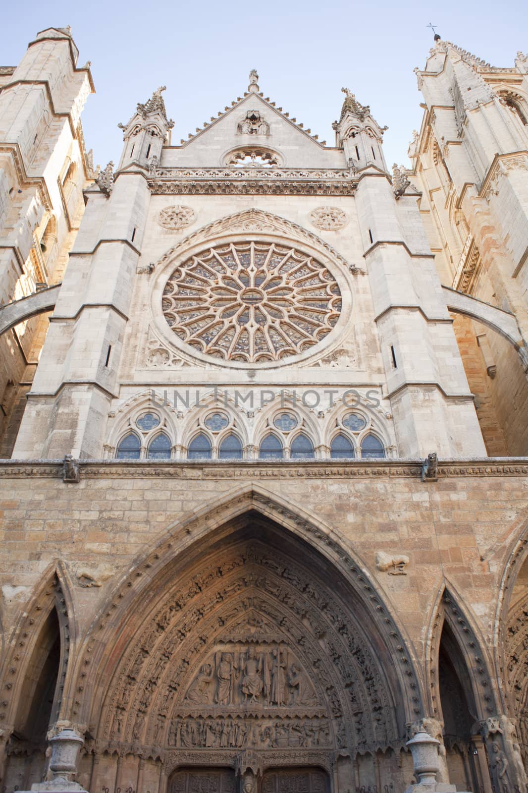 Rose window of Leon Cathedral, Spain