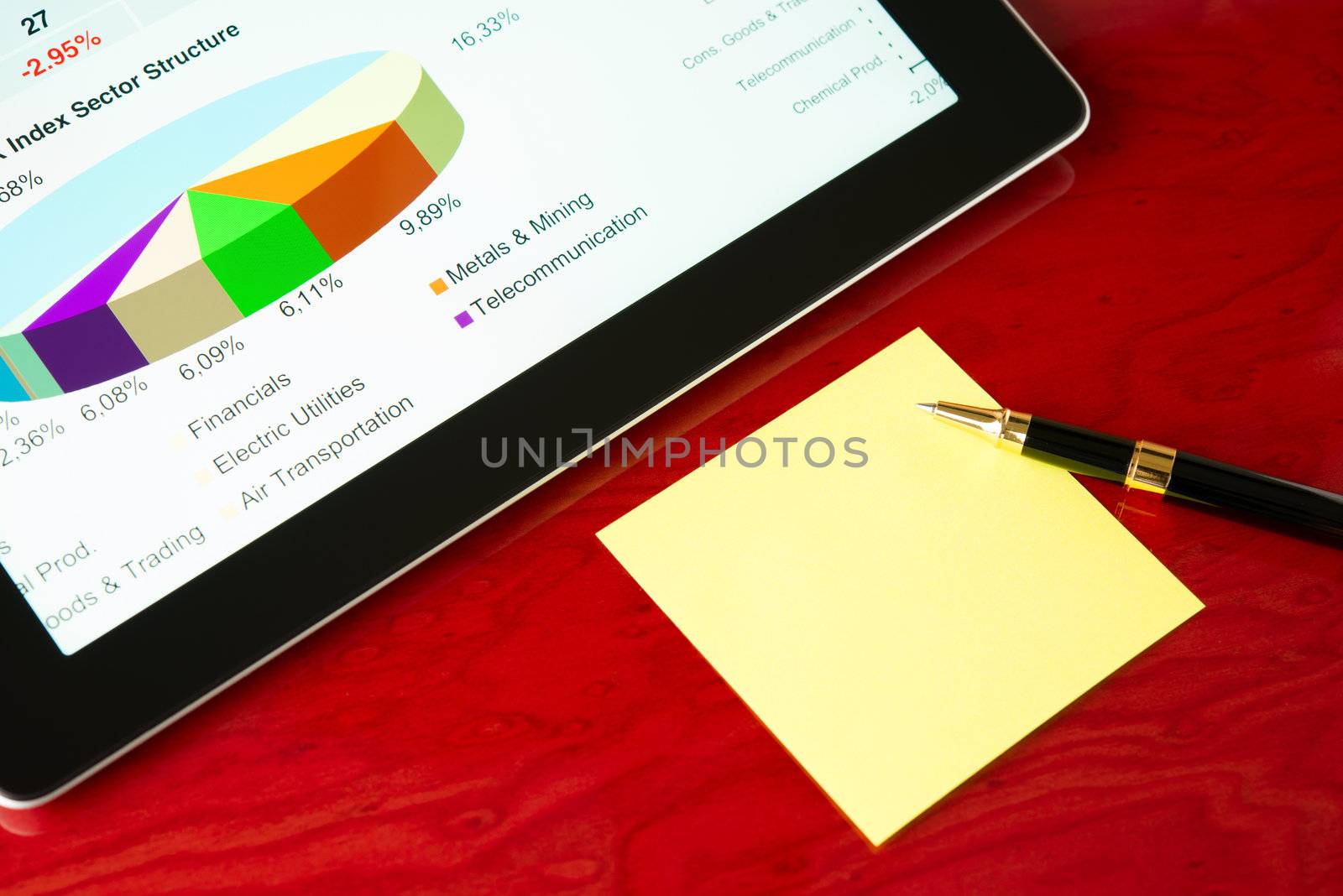 Workplace of modern businessman with tablet pc