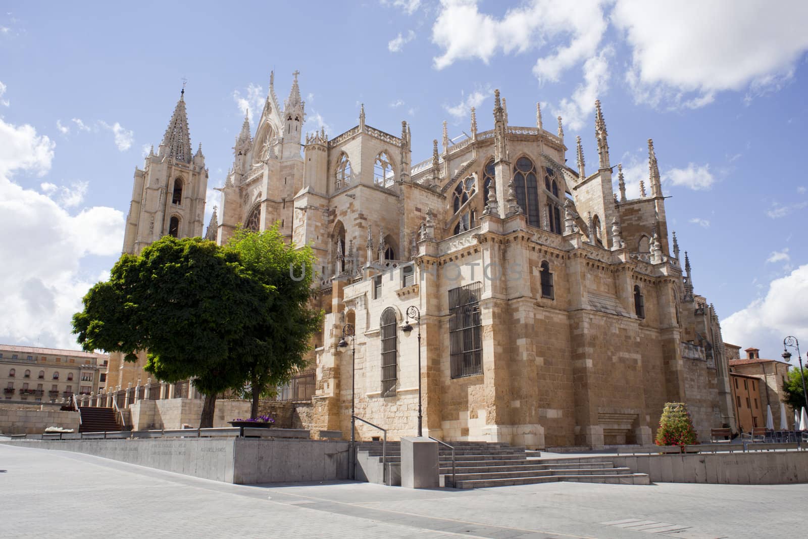 View of Leon Cathedral, Spain