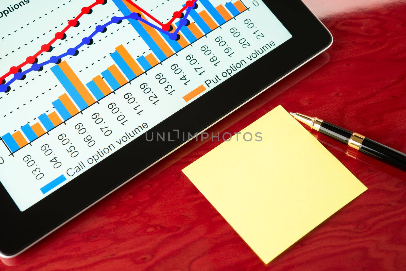 Workplace of modern businessman with tablet pc
