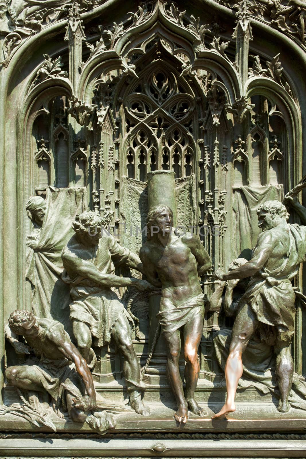 Jesus, Relief on Milan cathedral door - Italy