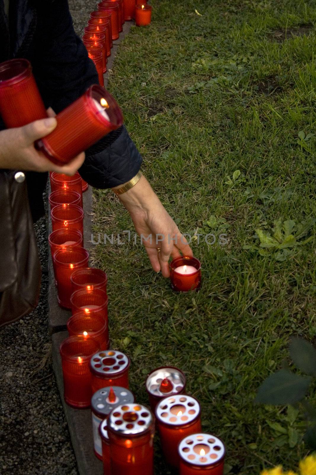 Funeral candles, All saint in Milan - Italy