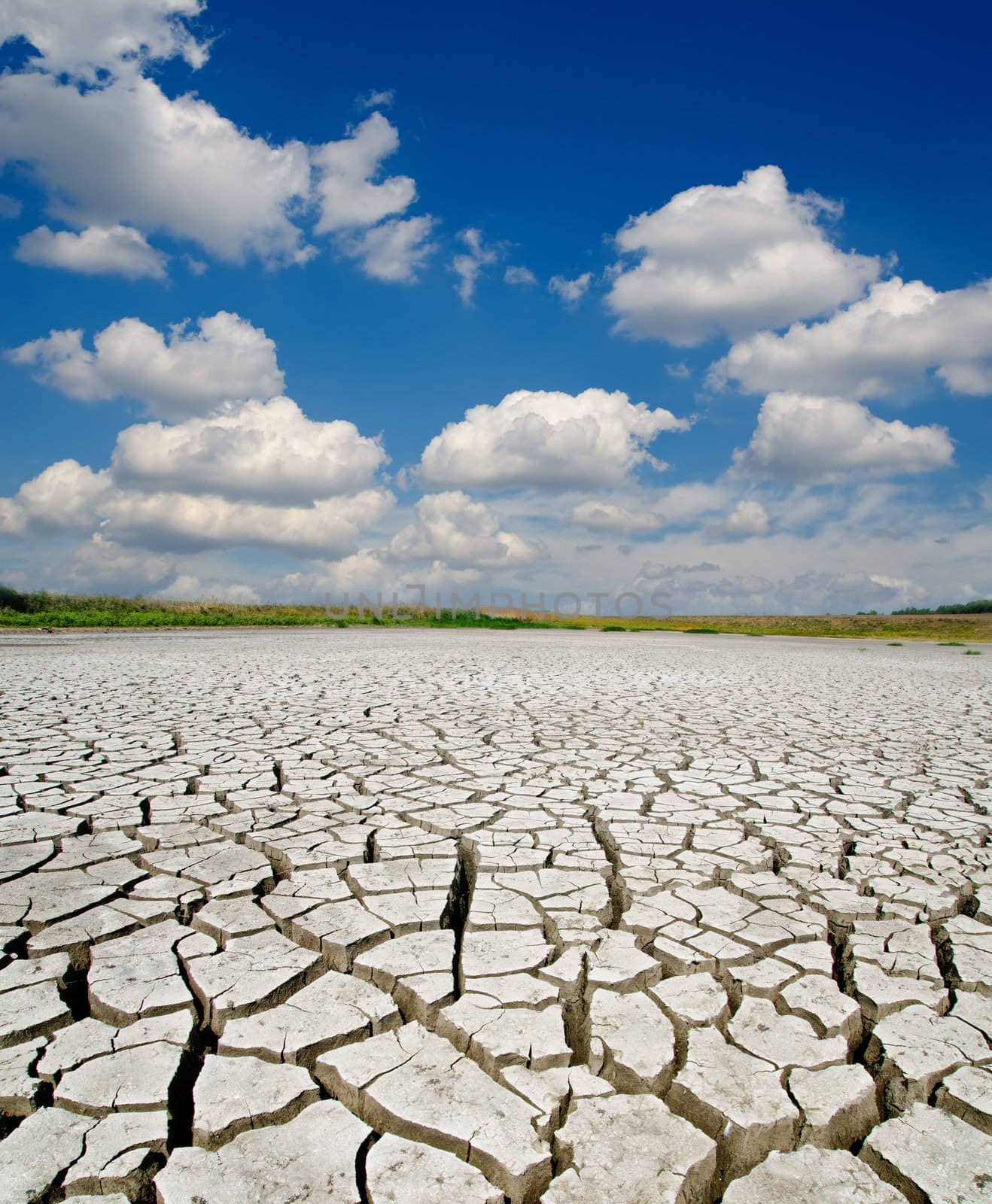 drought land under dramatic sky