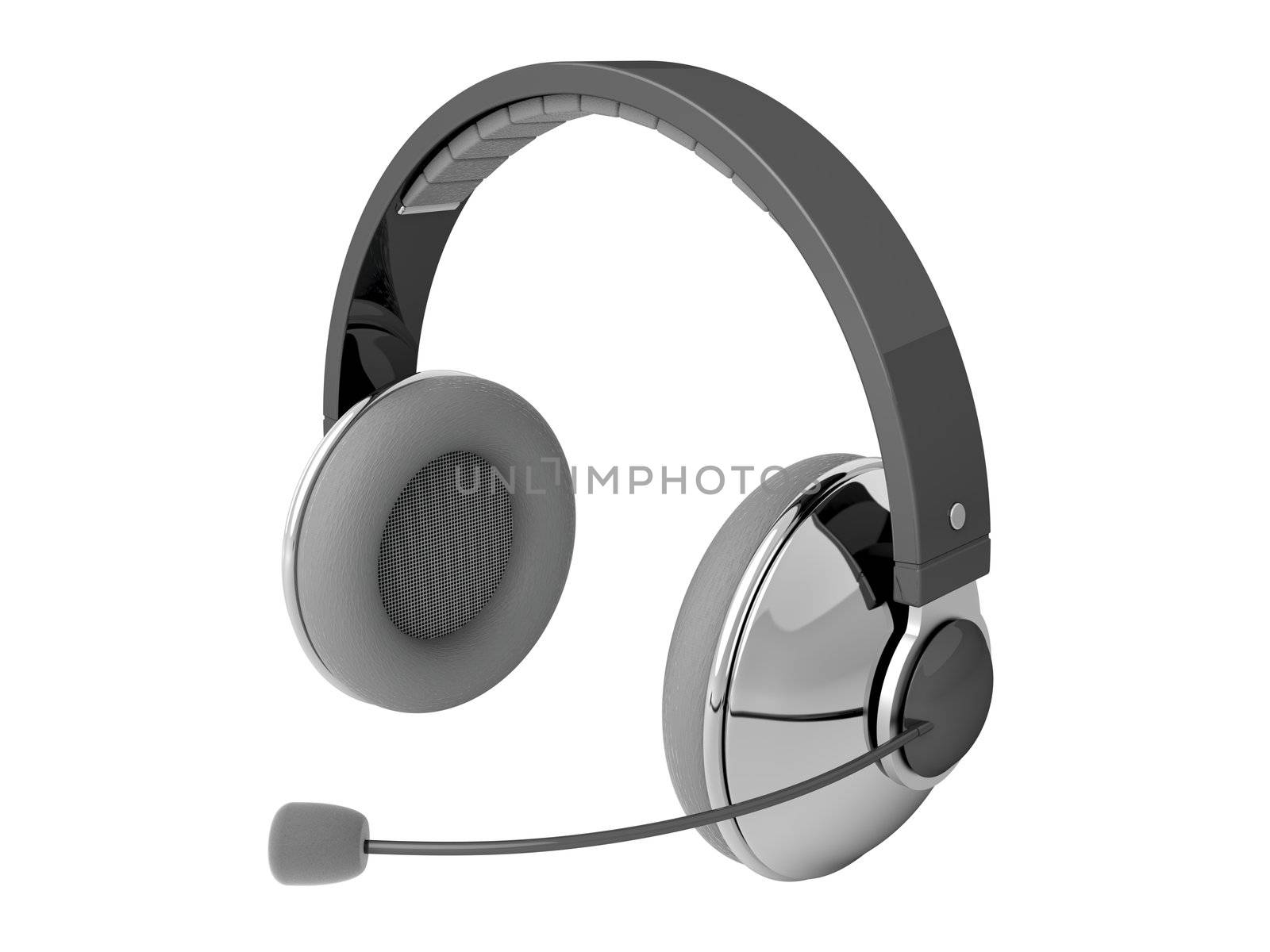 Headphones with microphone by magraphics