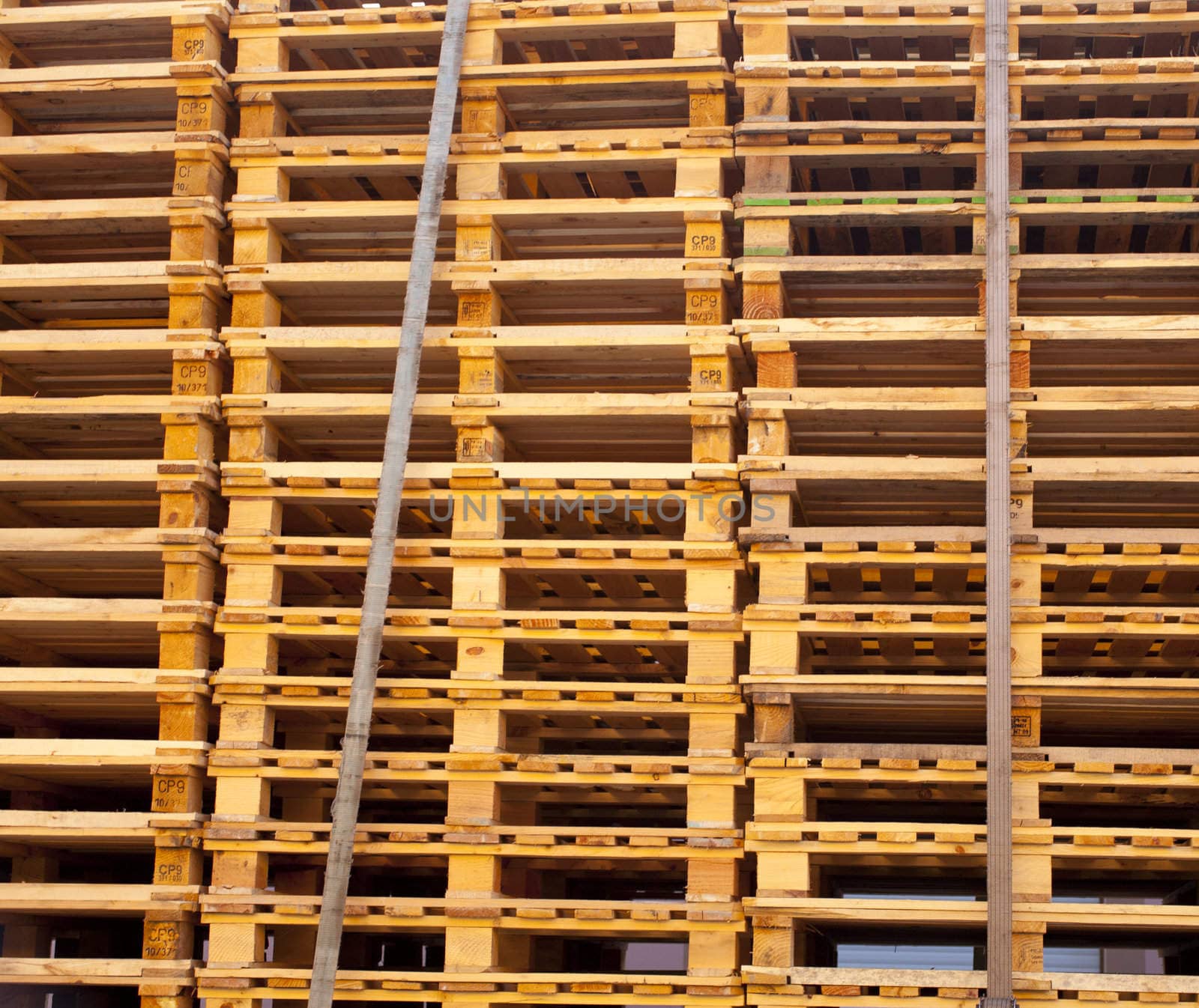 A lot of wooden Pallets