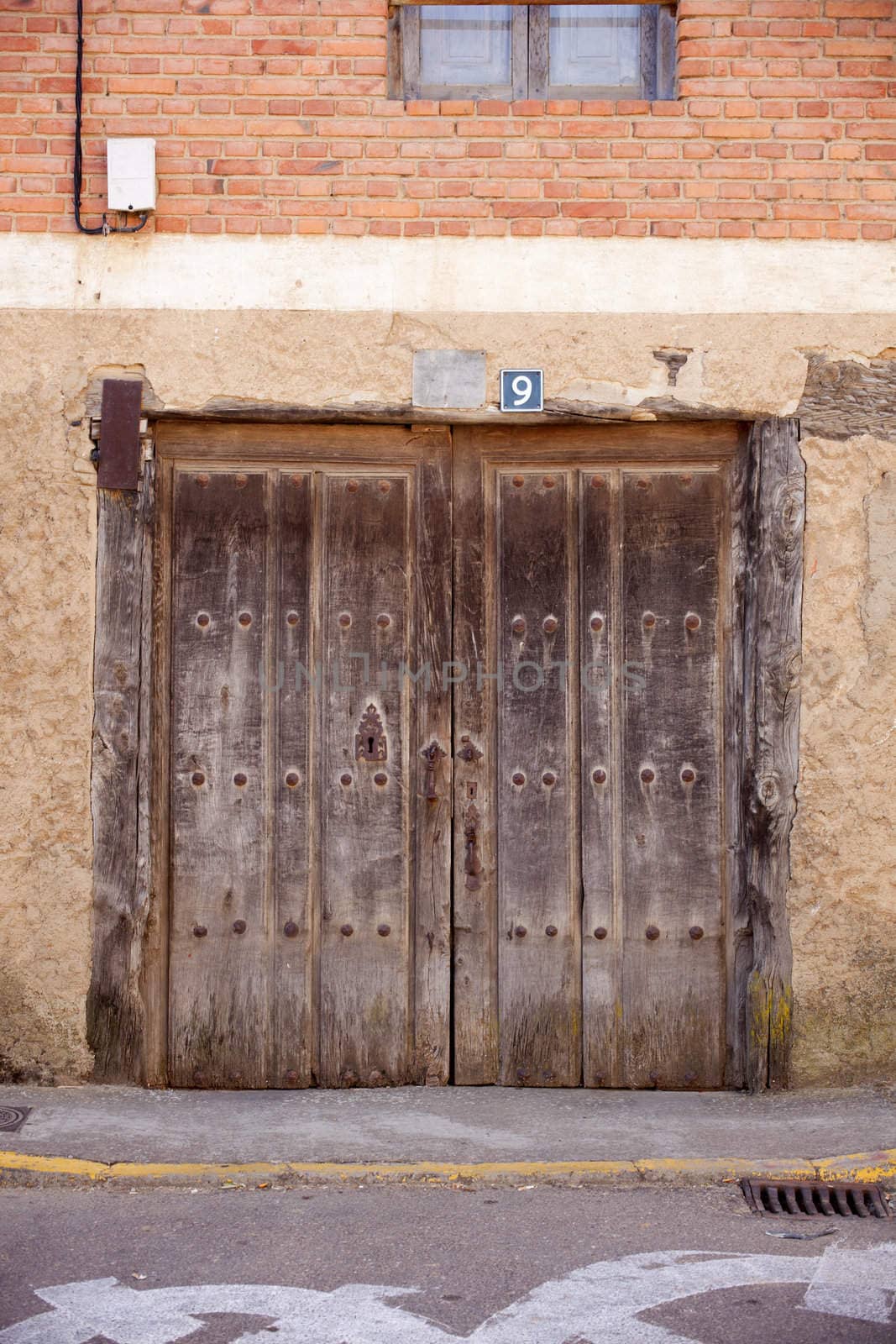 Old door of a poor house