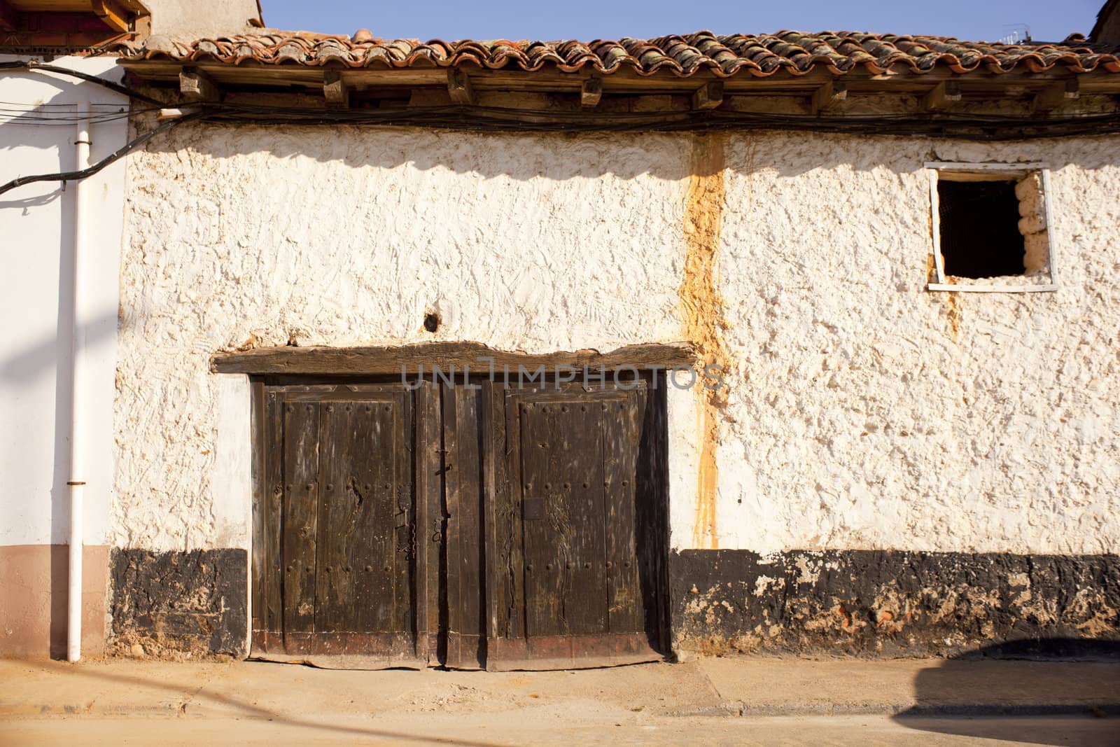 Old door of a poor house