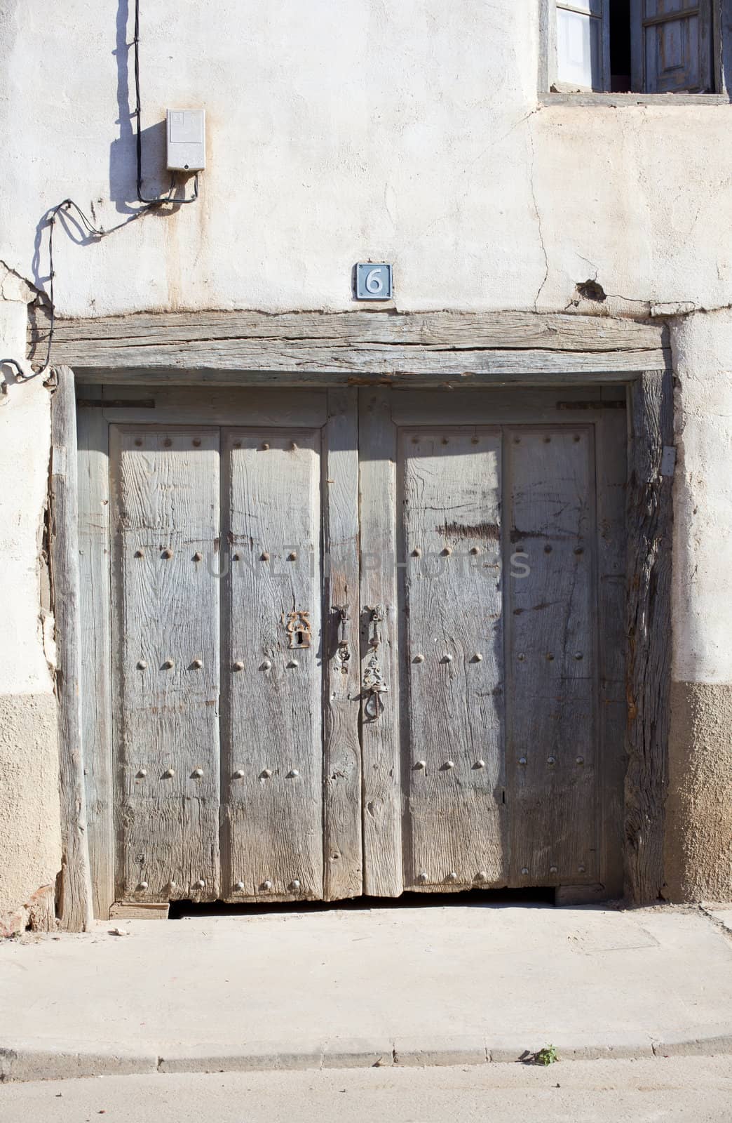 Old door of a poor house