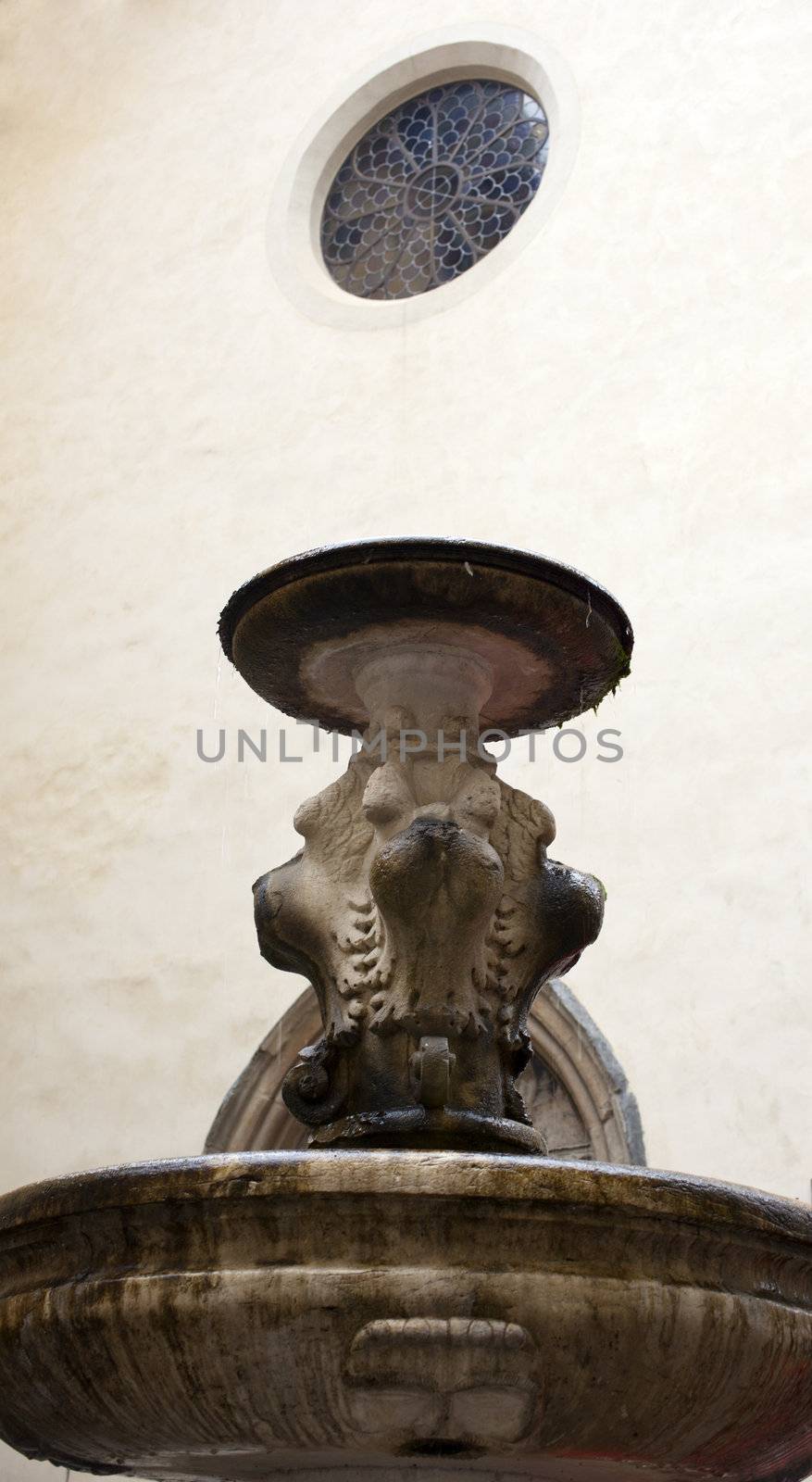 View of fountain in Bergamo Alta - Italy