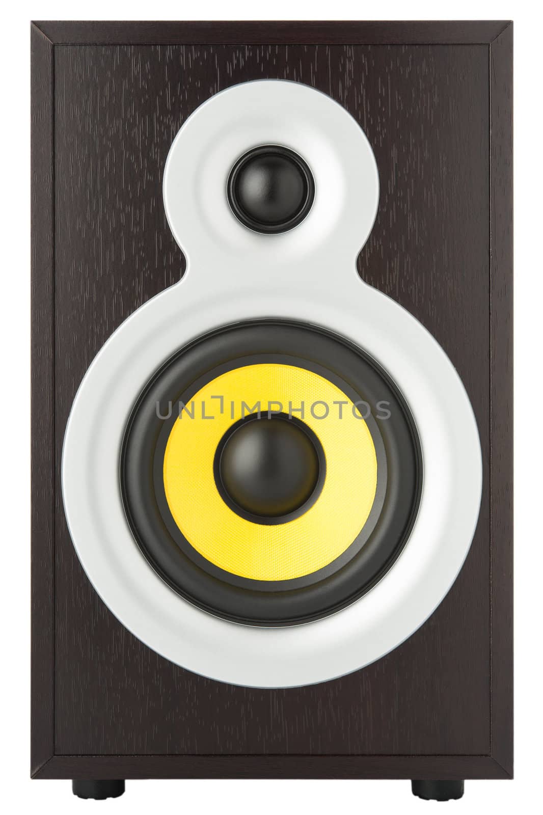 isolated modern audio speaker on a white background