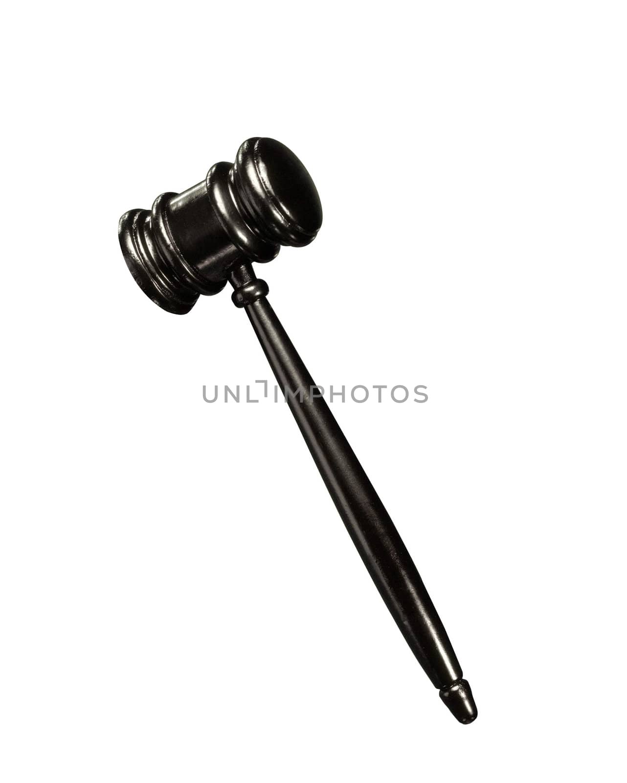 Wooden Gavel on White Background by ozaiachin