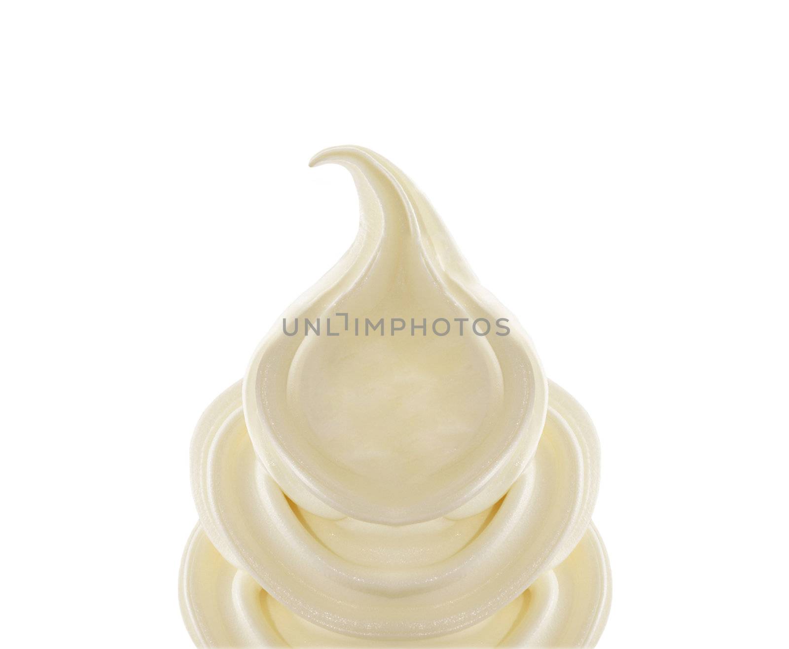 soft ice cream on white background