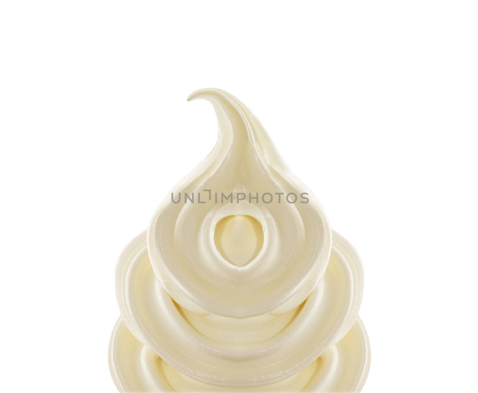 soft ice cream on white background