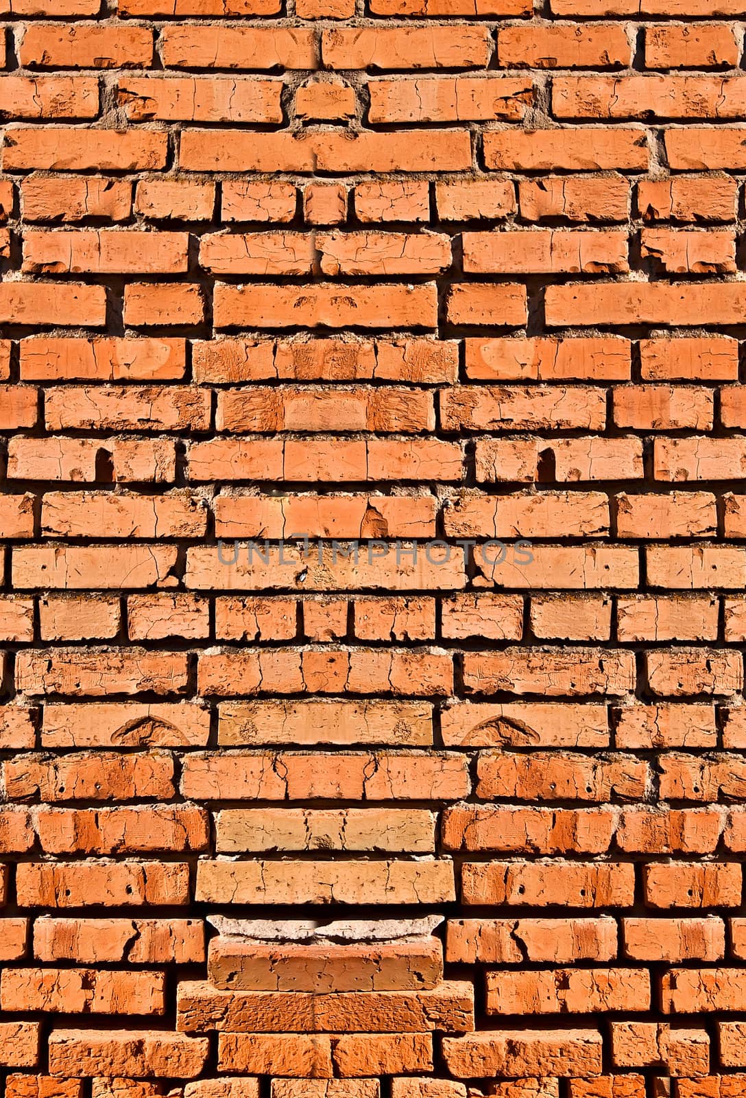 Red brick wall by ozaiachin