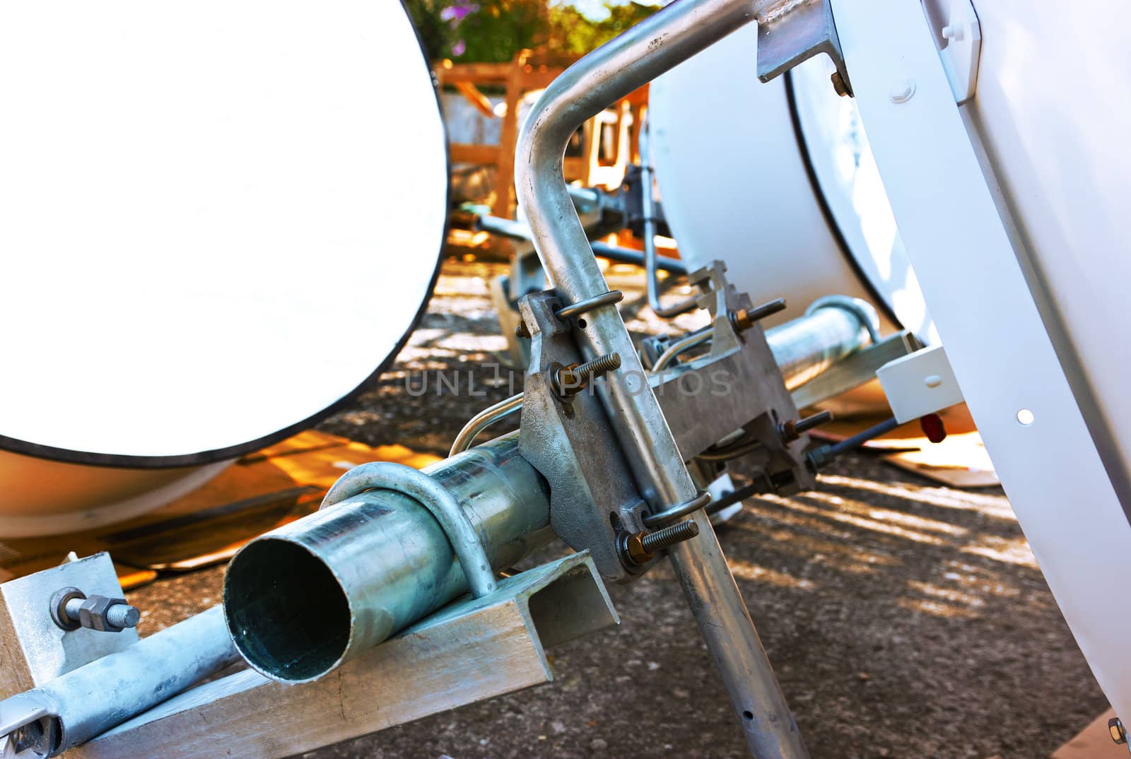 Detailed image of part  communications with a telecommunication antenna