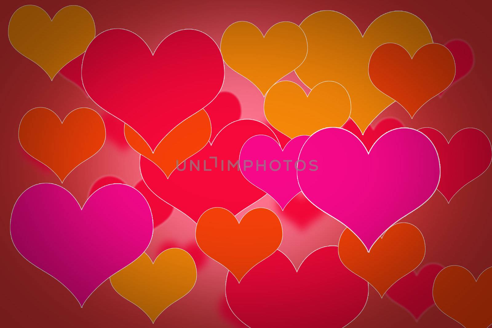 Valentine's day background with hearts