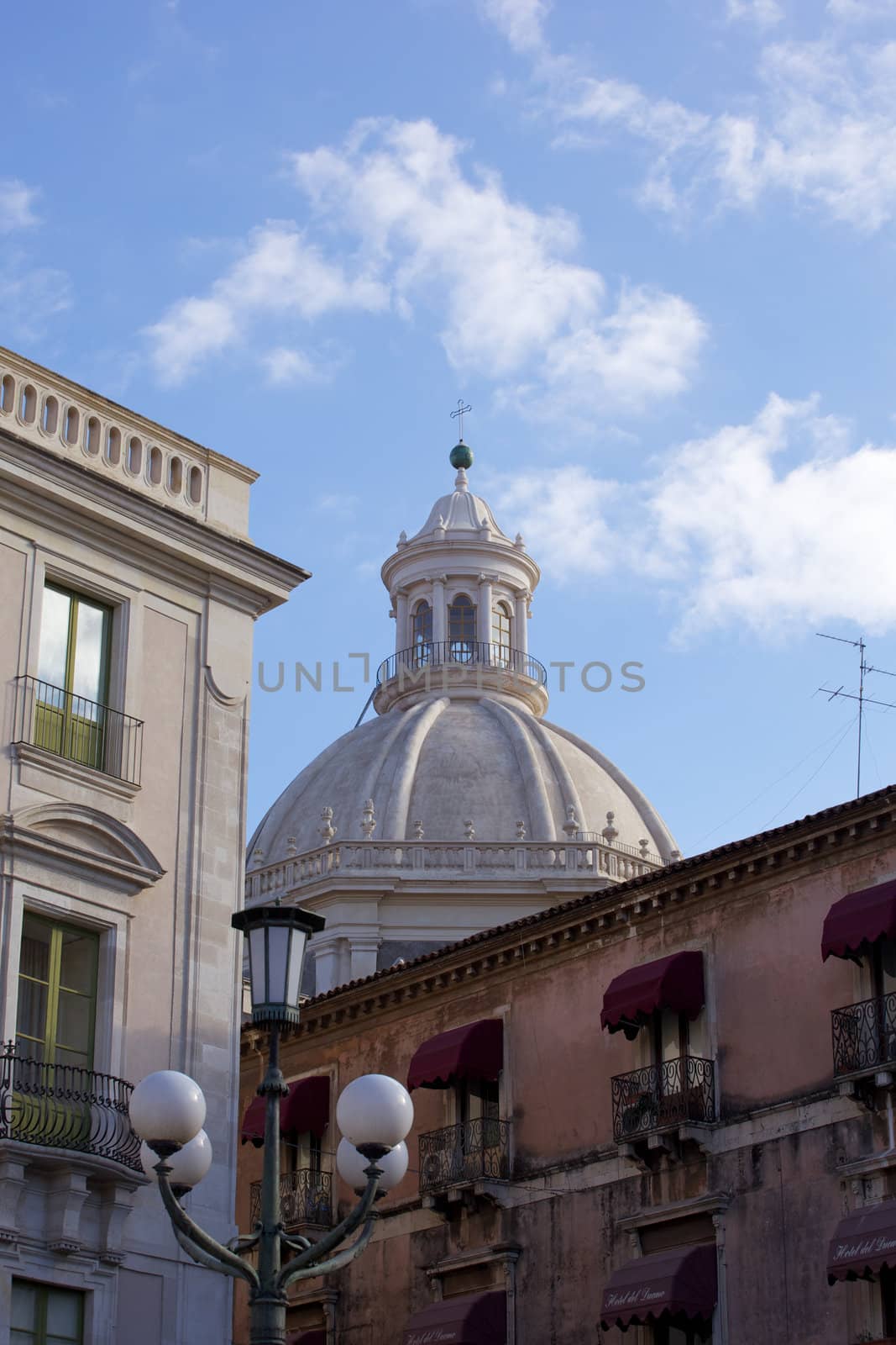 Dome of the Sant 'Agata Abbey church in Catania - Italy