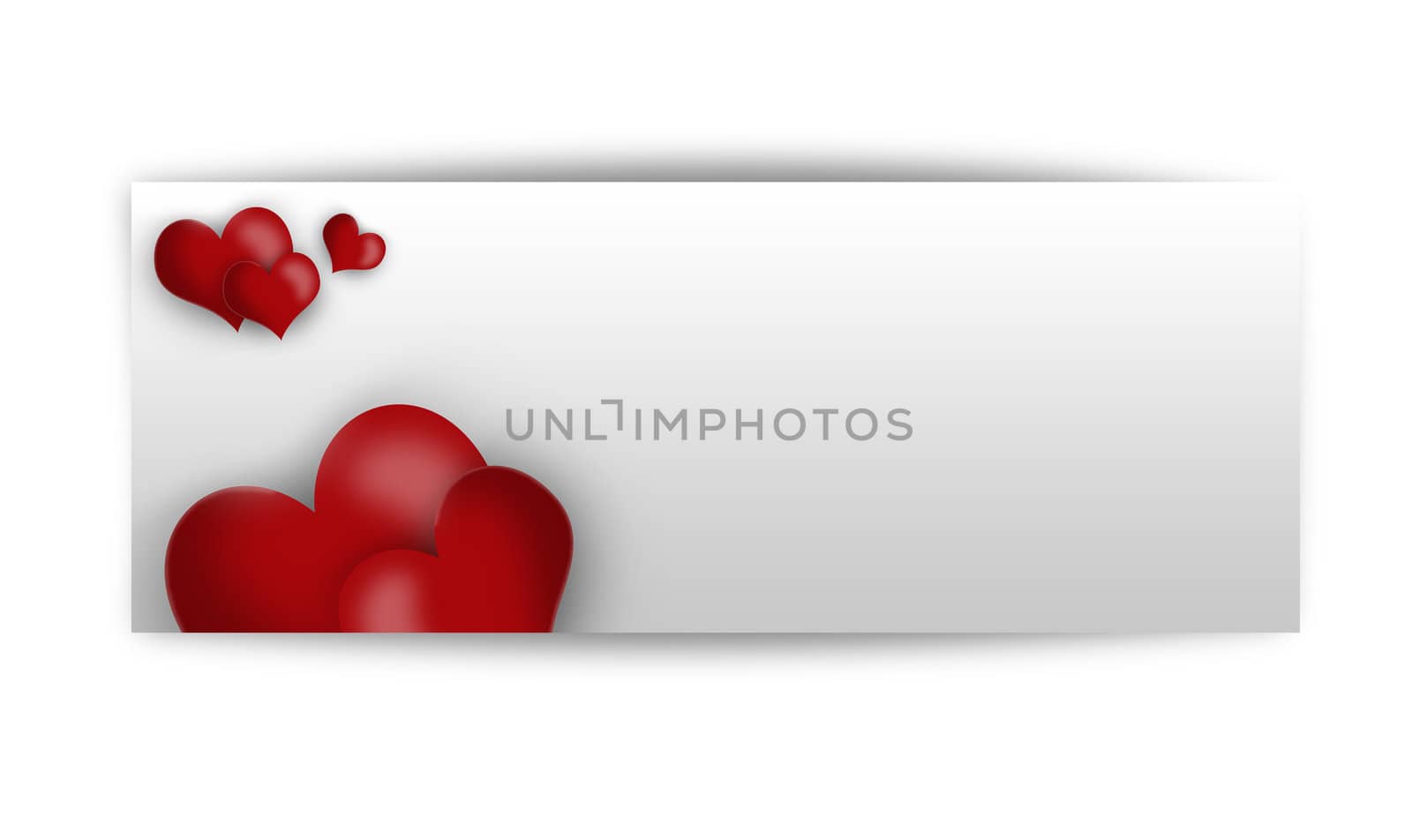 empty post card, isolated on illustration background
