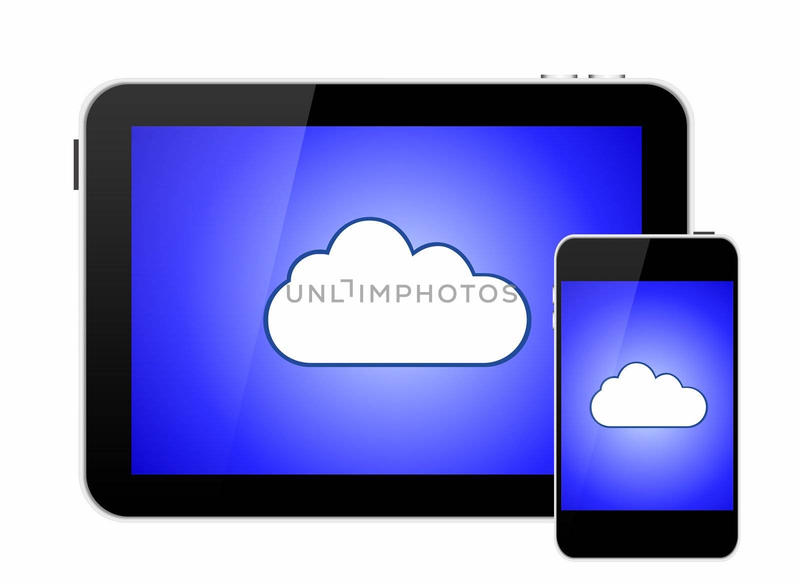 Cloud on smartphone and tablet pc by Emevil