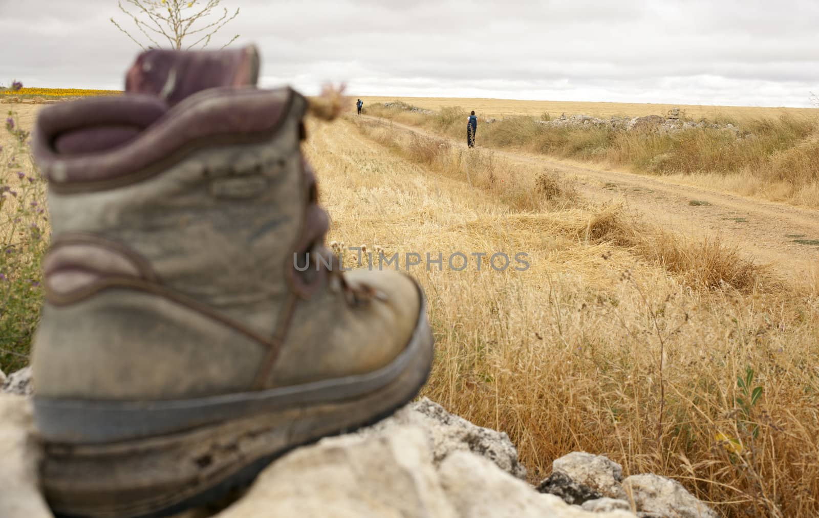 Worn Boats on the cairn, way of St. James