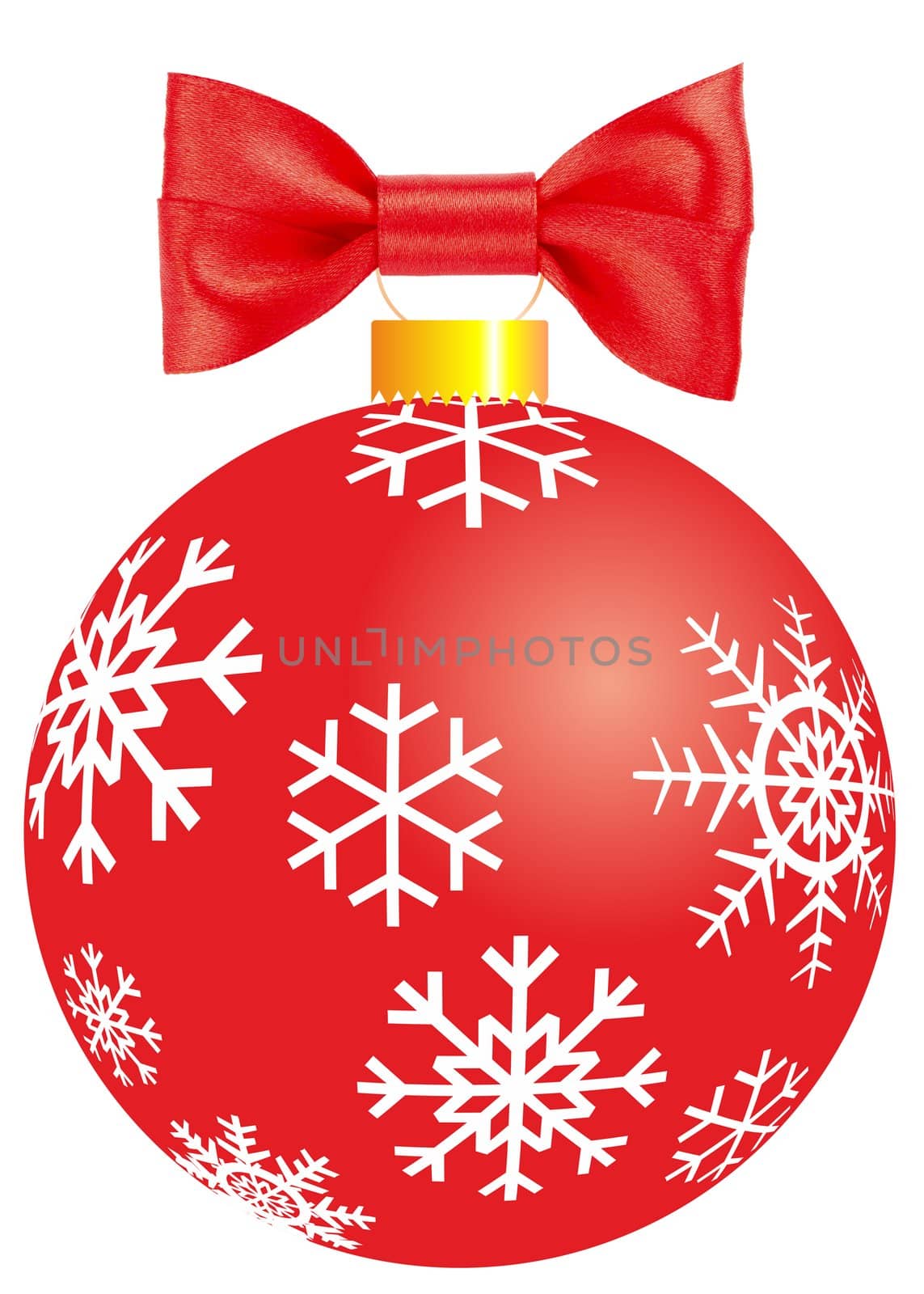 christmas decoration with snowflakes on whhite