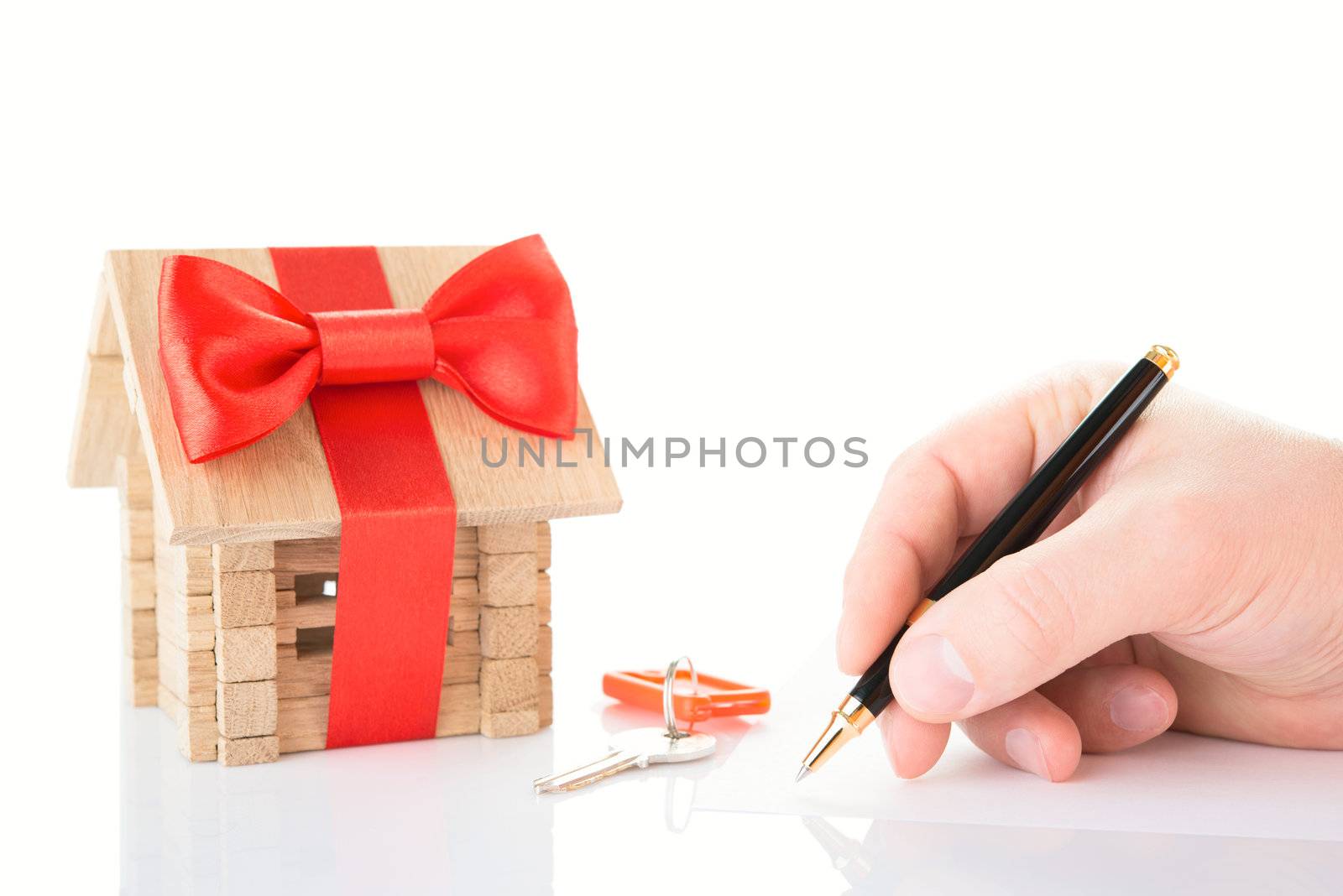Businessman signs of the real estate contract
