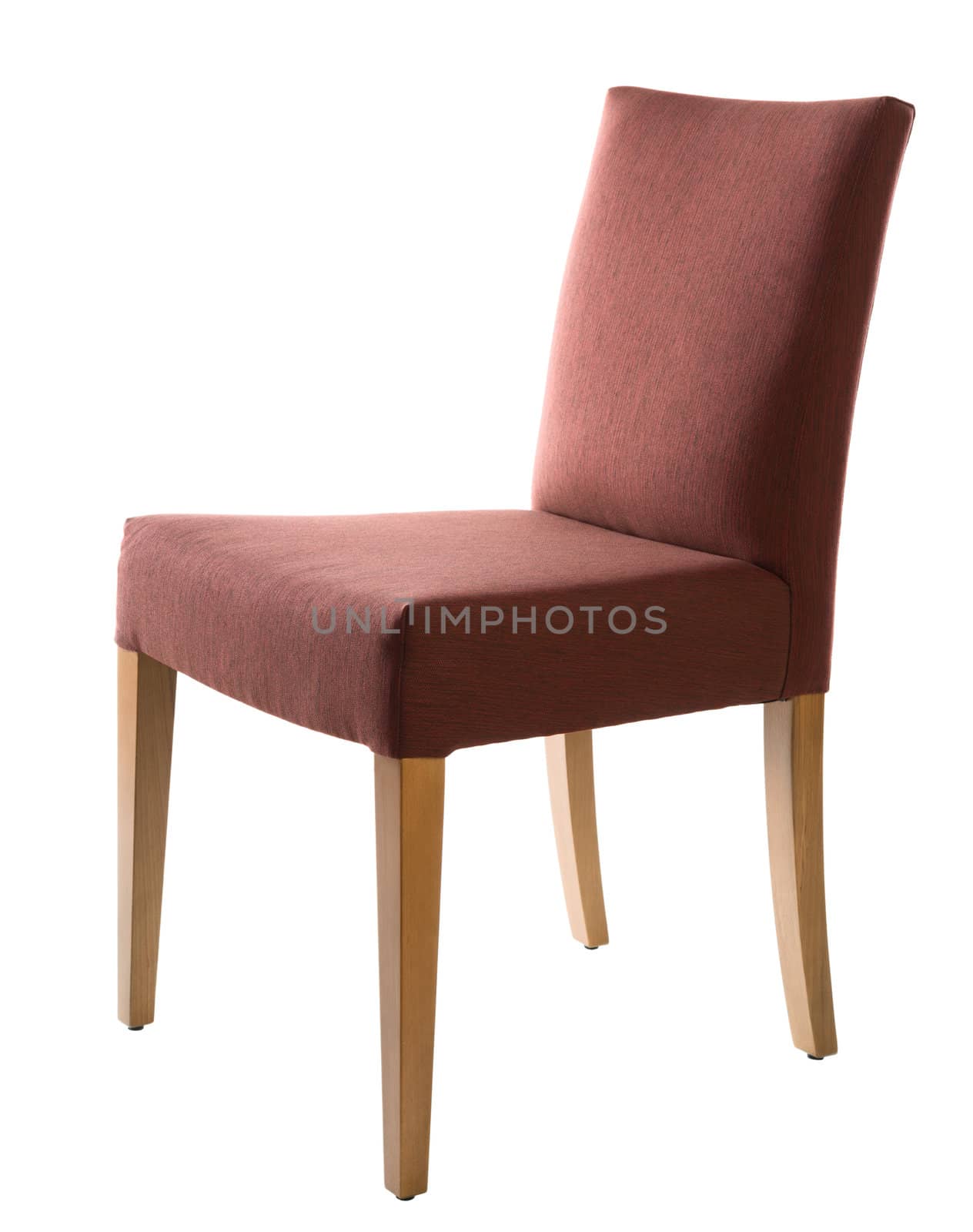 Brown chair isolated on white background