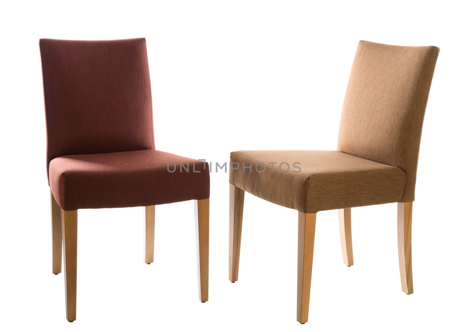 Brown chair isolated on white background