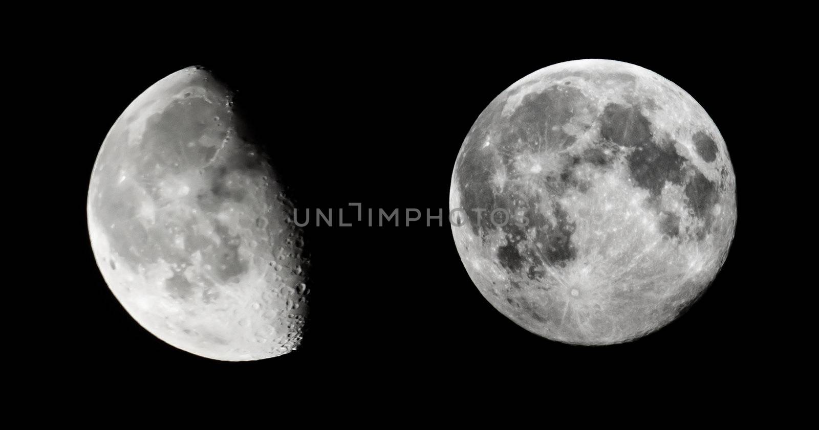 image of the moon close-up in the night sky