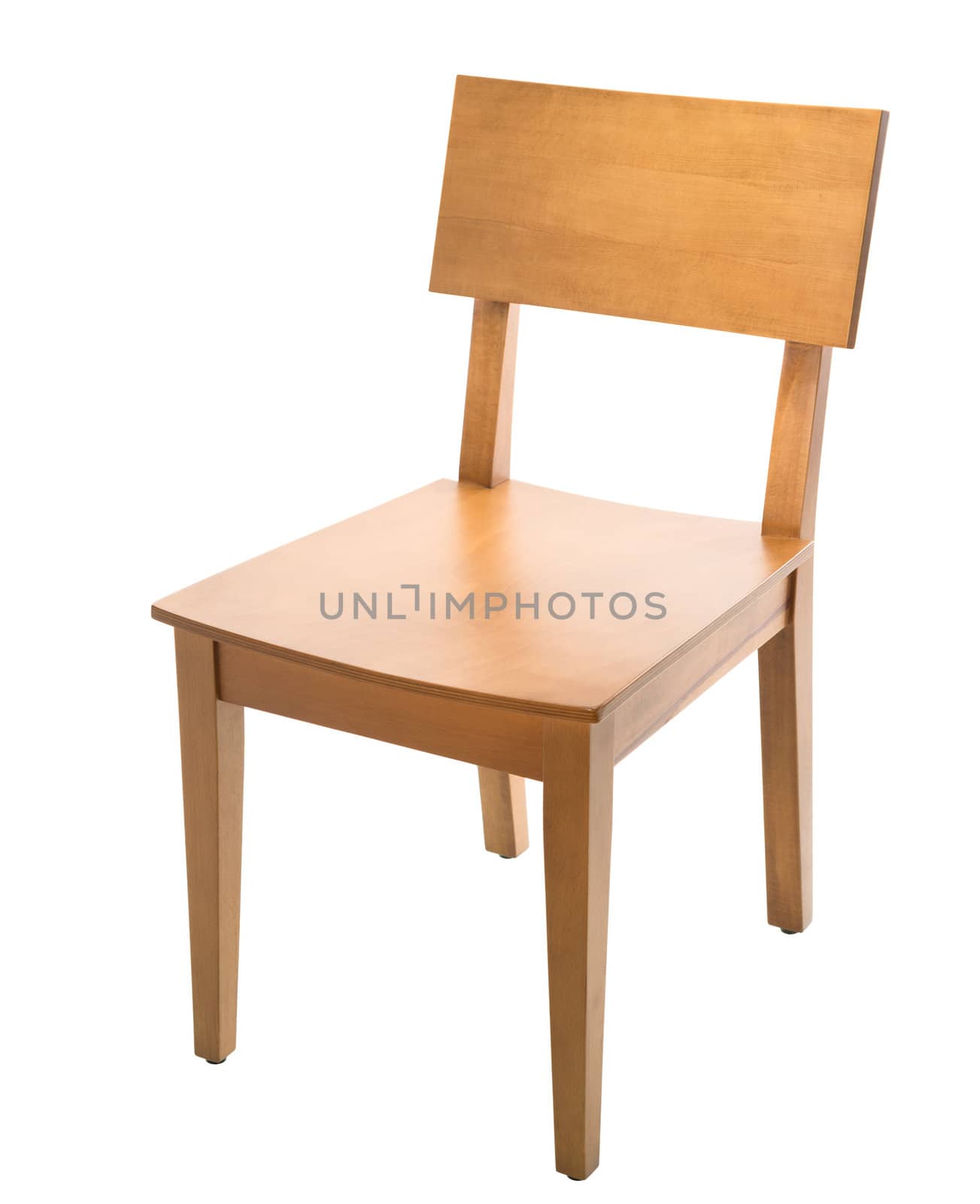 Wooden chair isolated on white background