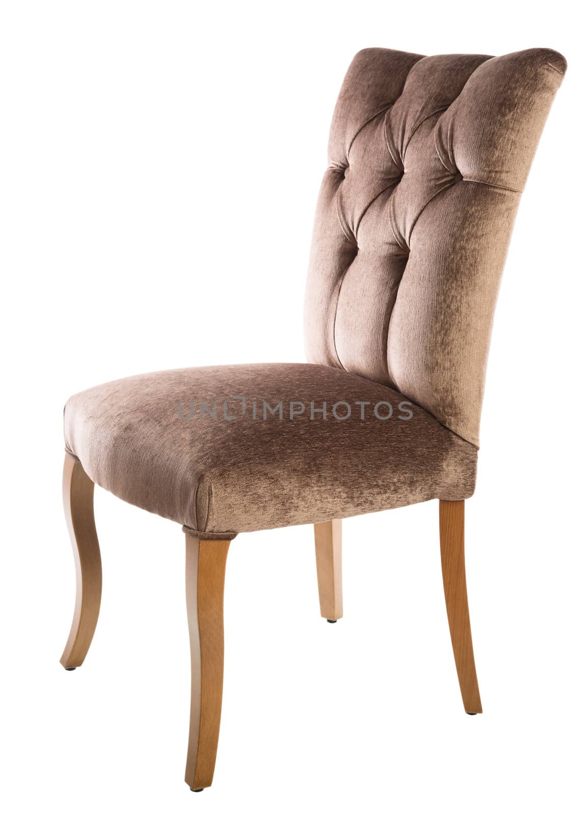 Brown chair isolated on white background