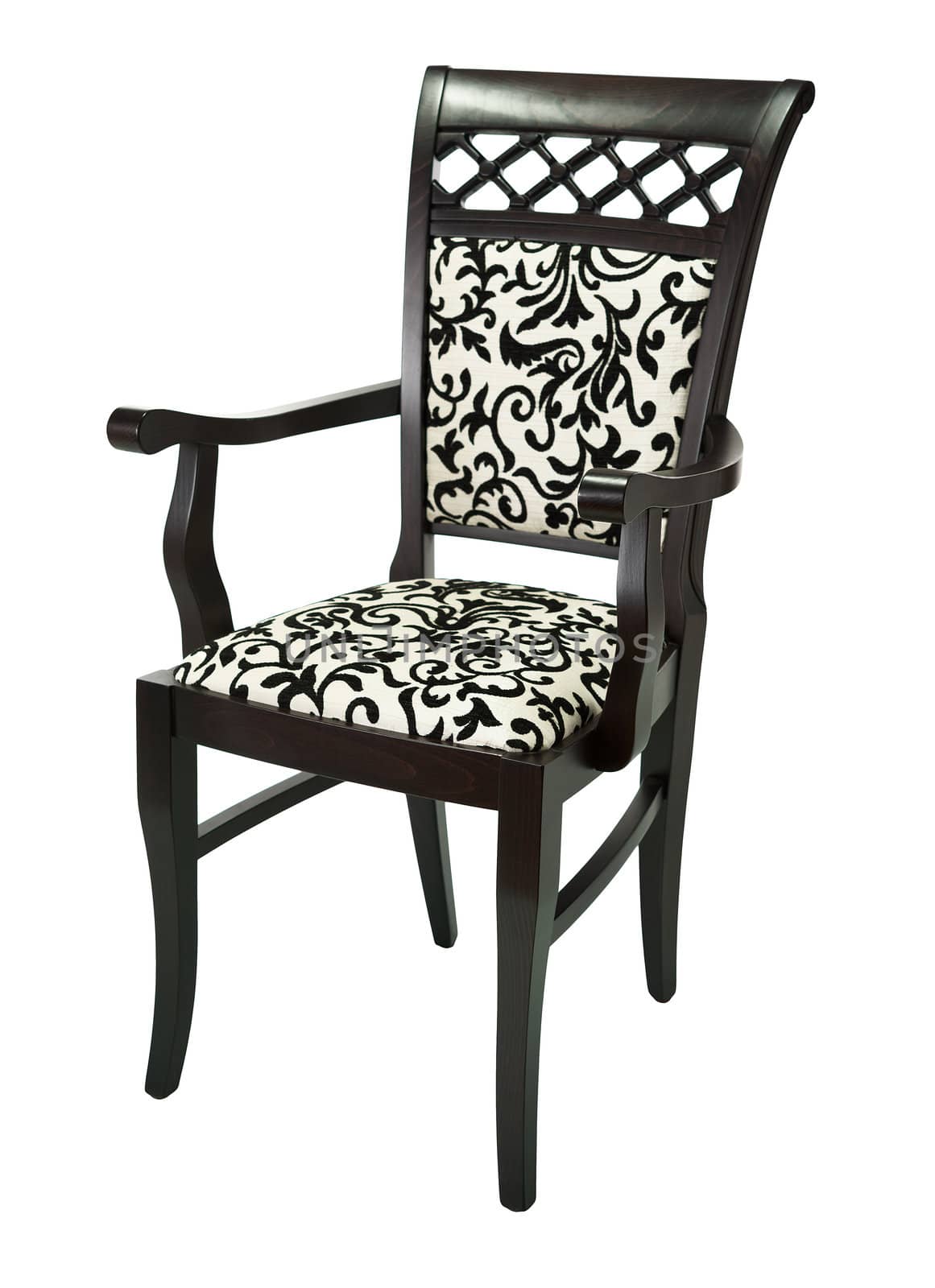 Brown chair isolated on white background