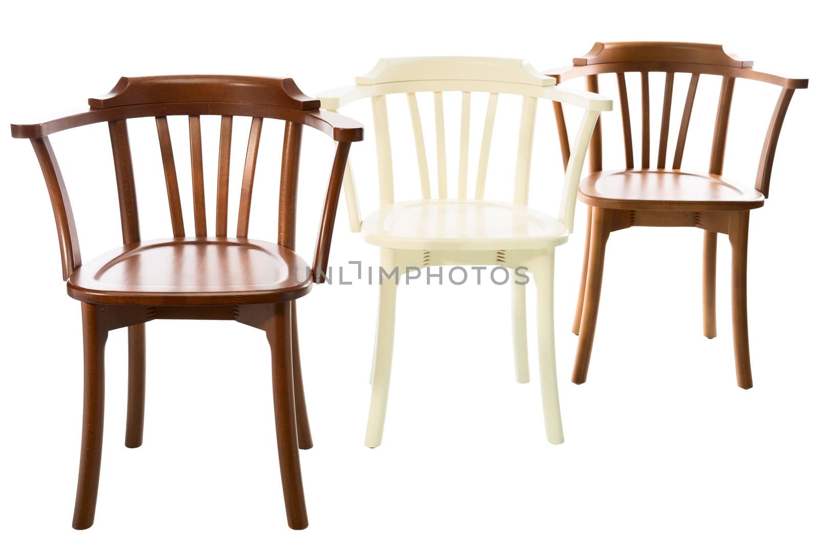 Brown chair isolated on white background