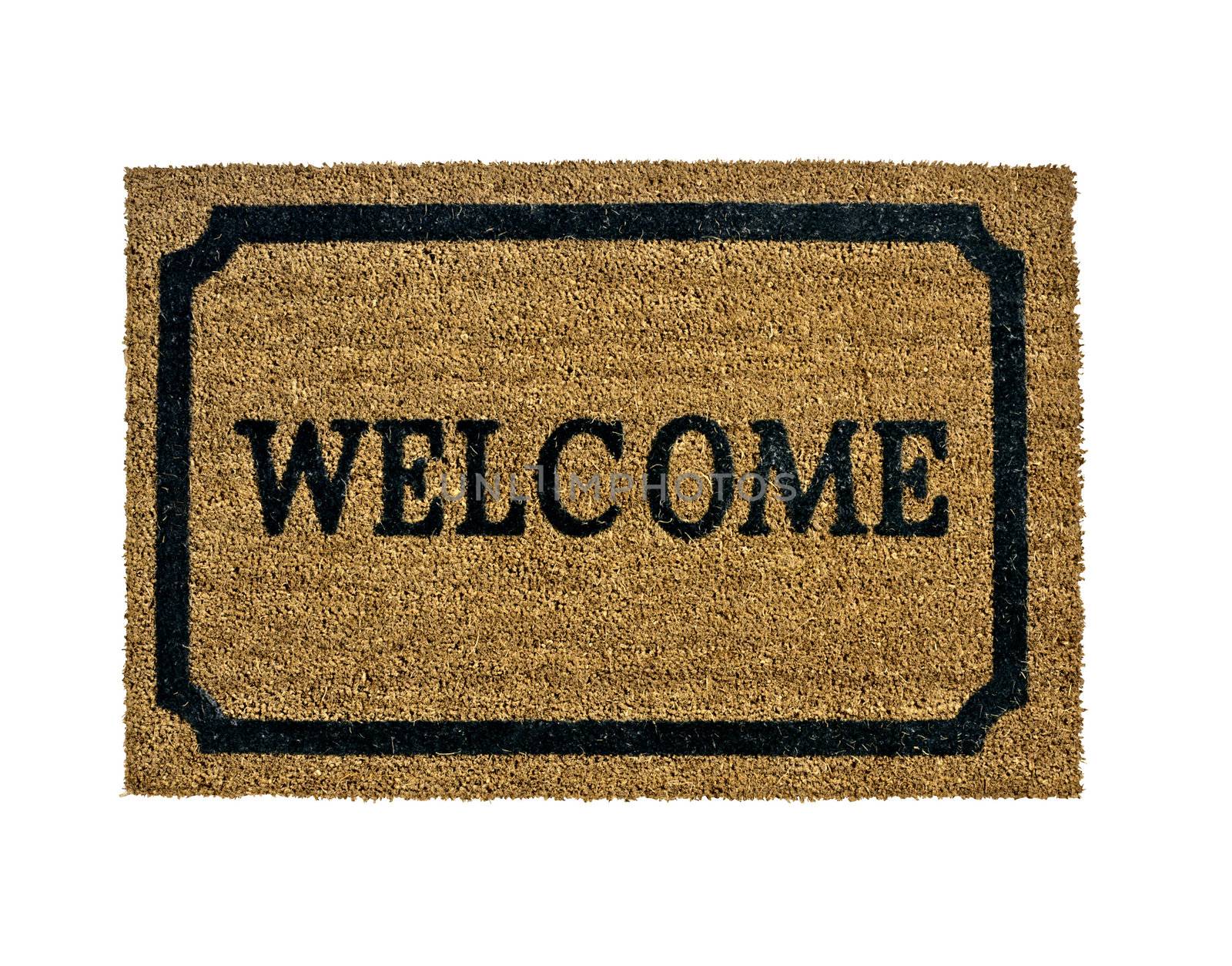 A new welcome doormat isolated