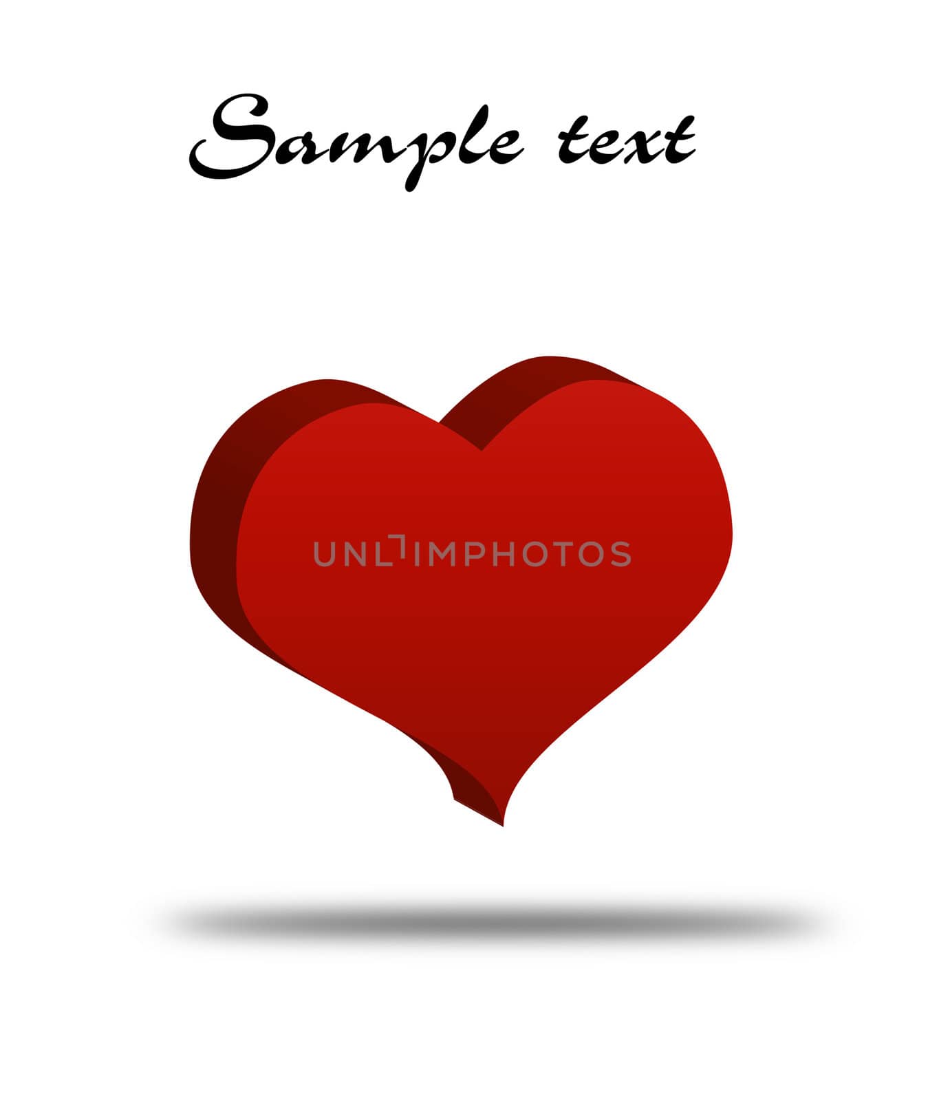 empty post card, isolated on illustration background