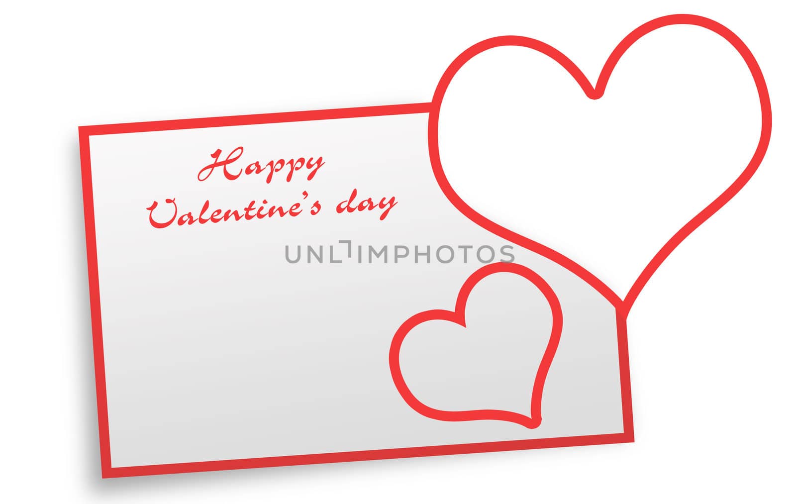 empty post card, isolated on illustration background