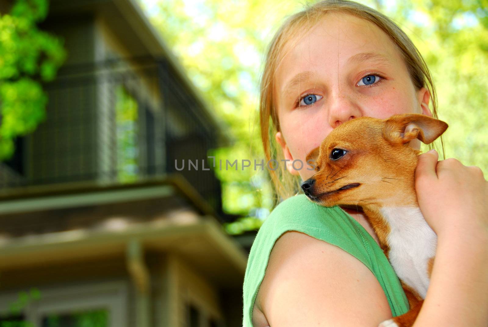 Girl with a dog by elenathewise