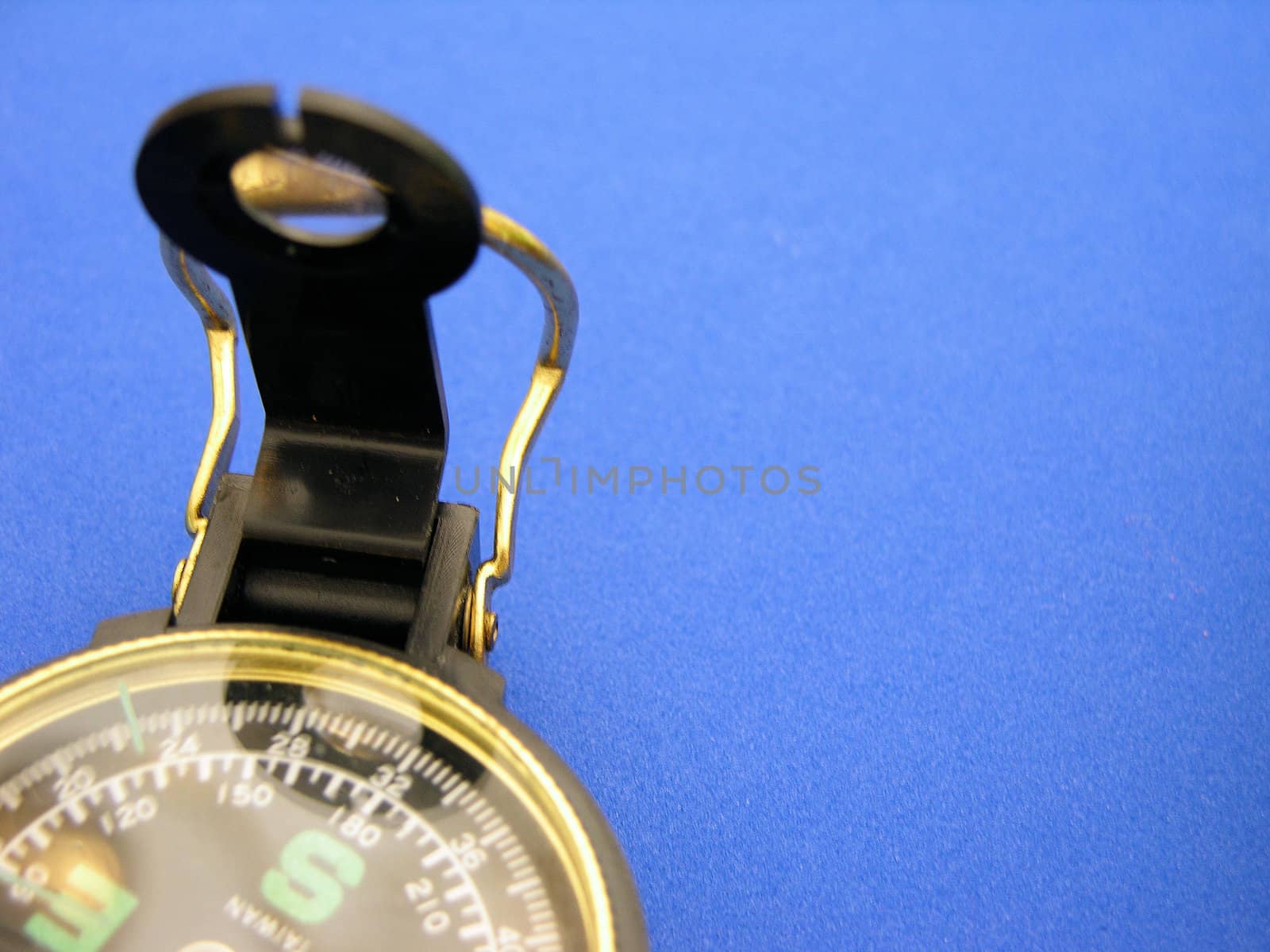 closeup view of a compass