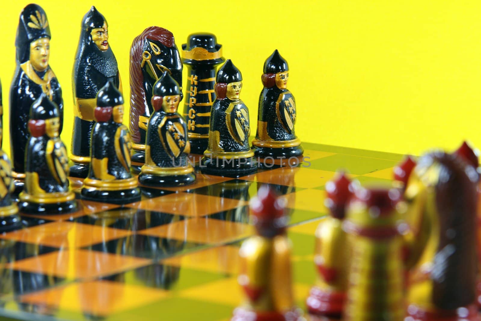 board games leisure concepts chess in yellow