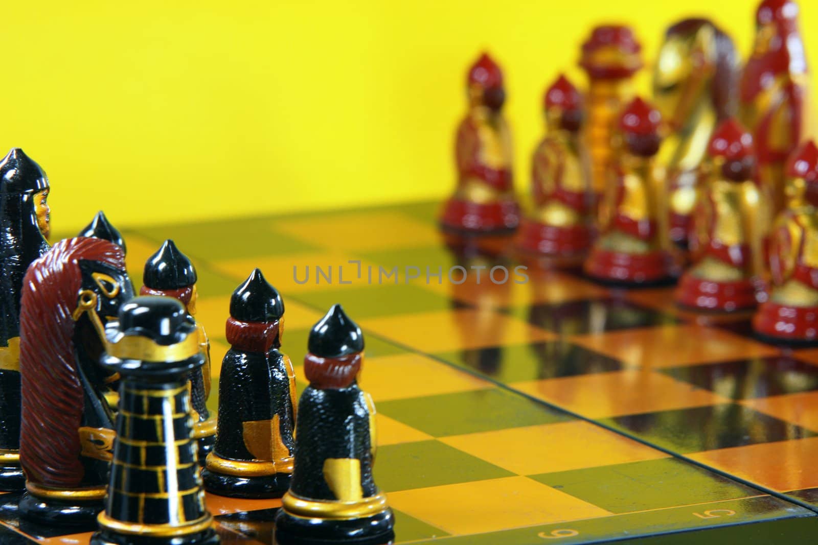 board games leisure concepts chess in yellow