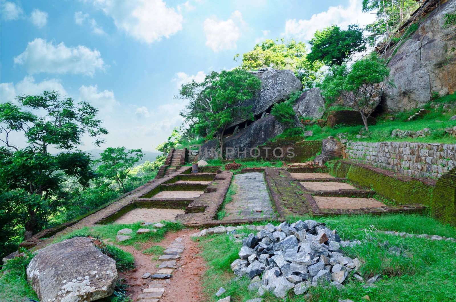 ancient ruins in the vicinity mount Sigiriya, Sri Lanka (Ceylon) by Sergieiev