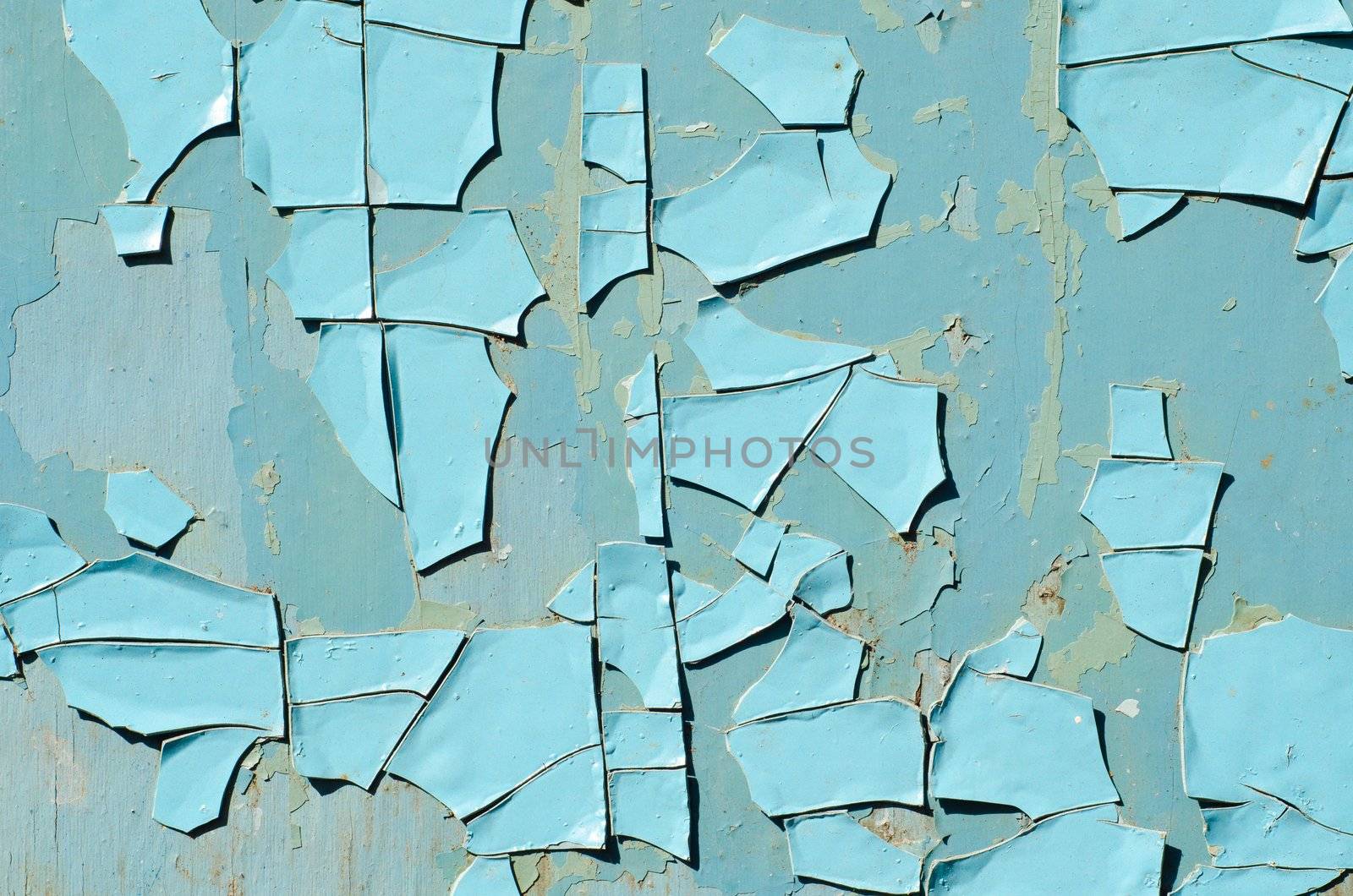 old blue paint texture closeup