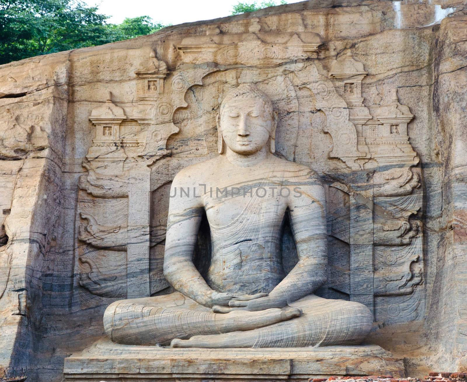 gal vihara Buddha Polonnaruwa. Sri lanka. Unesco world heritage site
