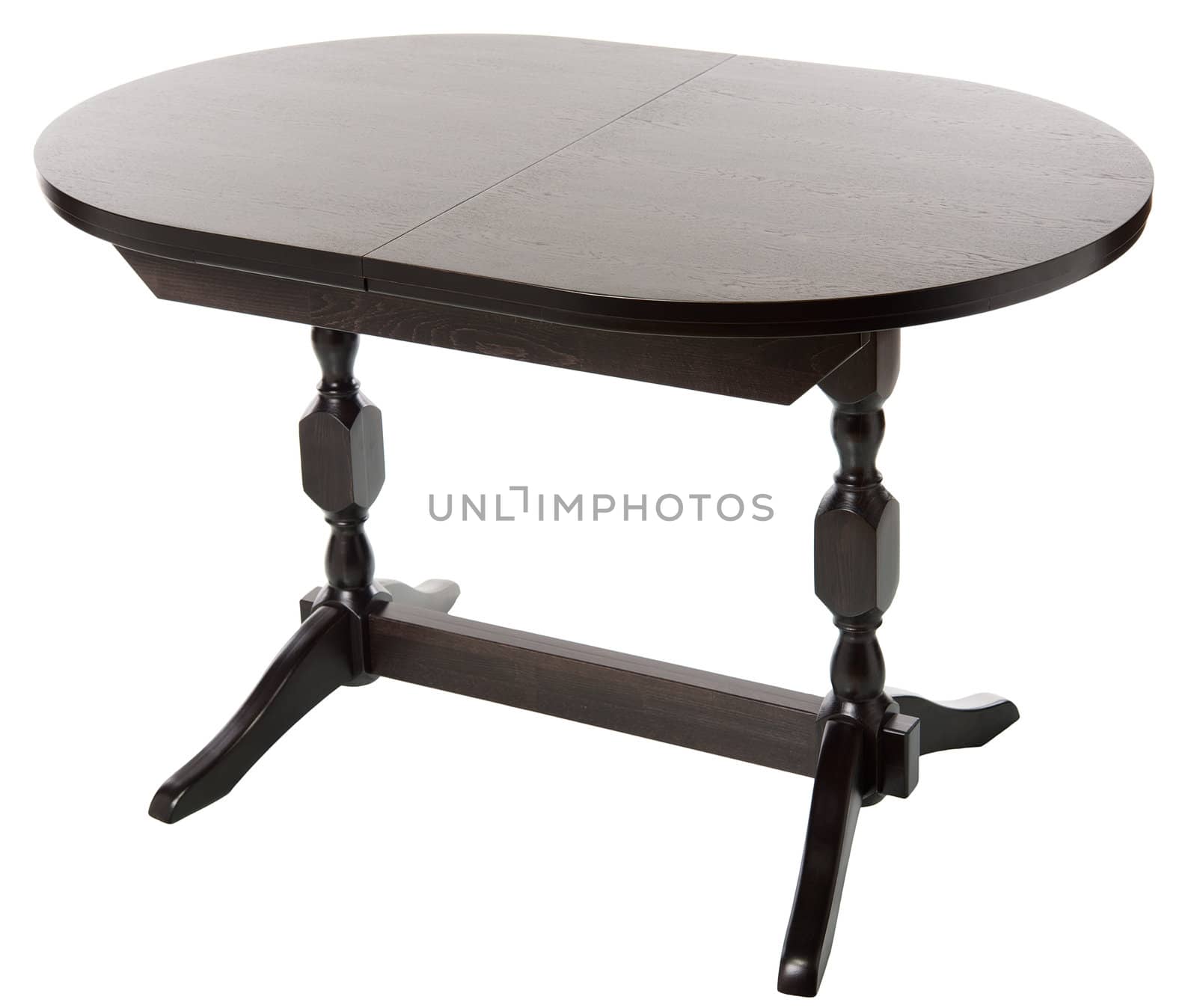 Wooden table isolated on white